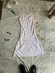 1960s Silk Floral Dress (S/M)