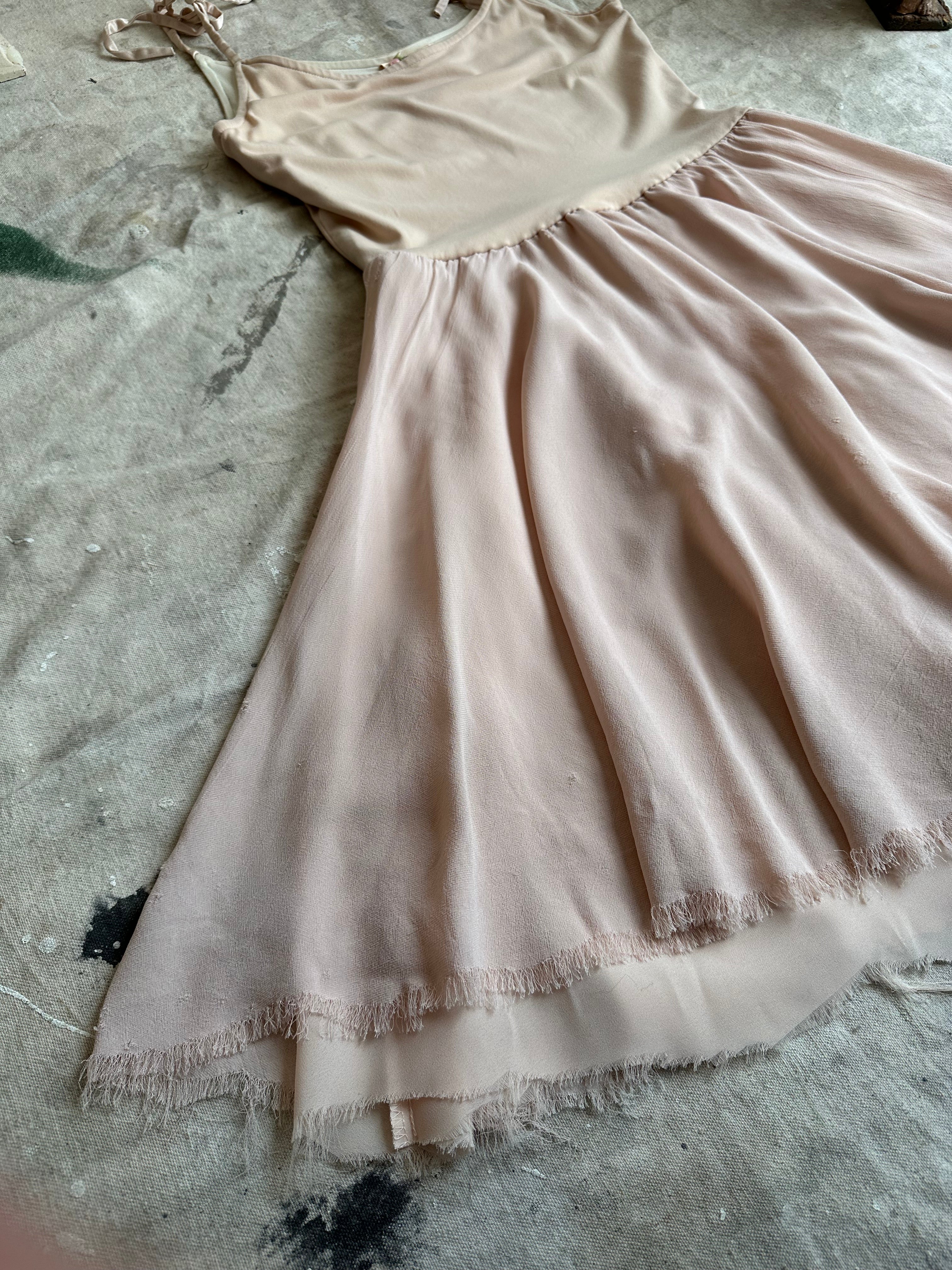 1980s Raw Hem Baby Doll Dress (S/M)