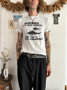 1980s Paper Thin Stop Communism T-Shirt (M)