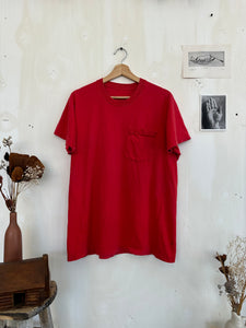 1980s Sunfaded Red Pocket Tee (XL)