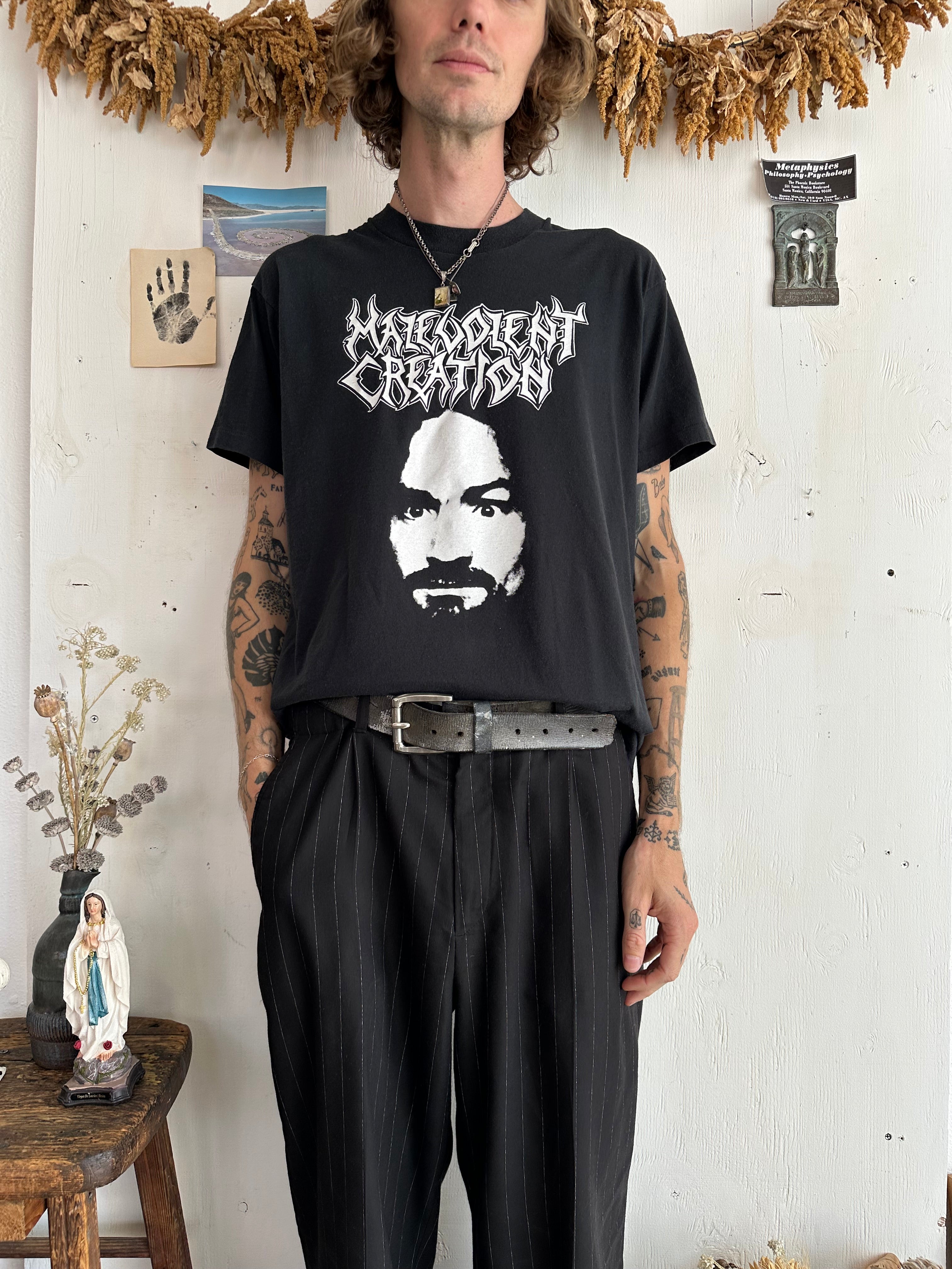1992 Malevolent Creation Manson "Kill The Pigs" T-Shirt (M/L)