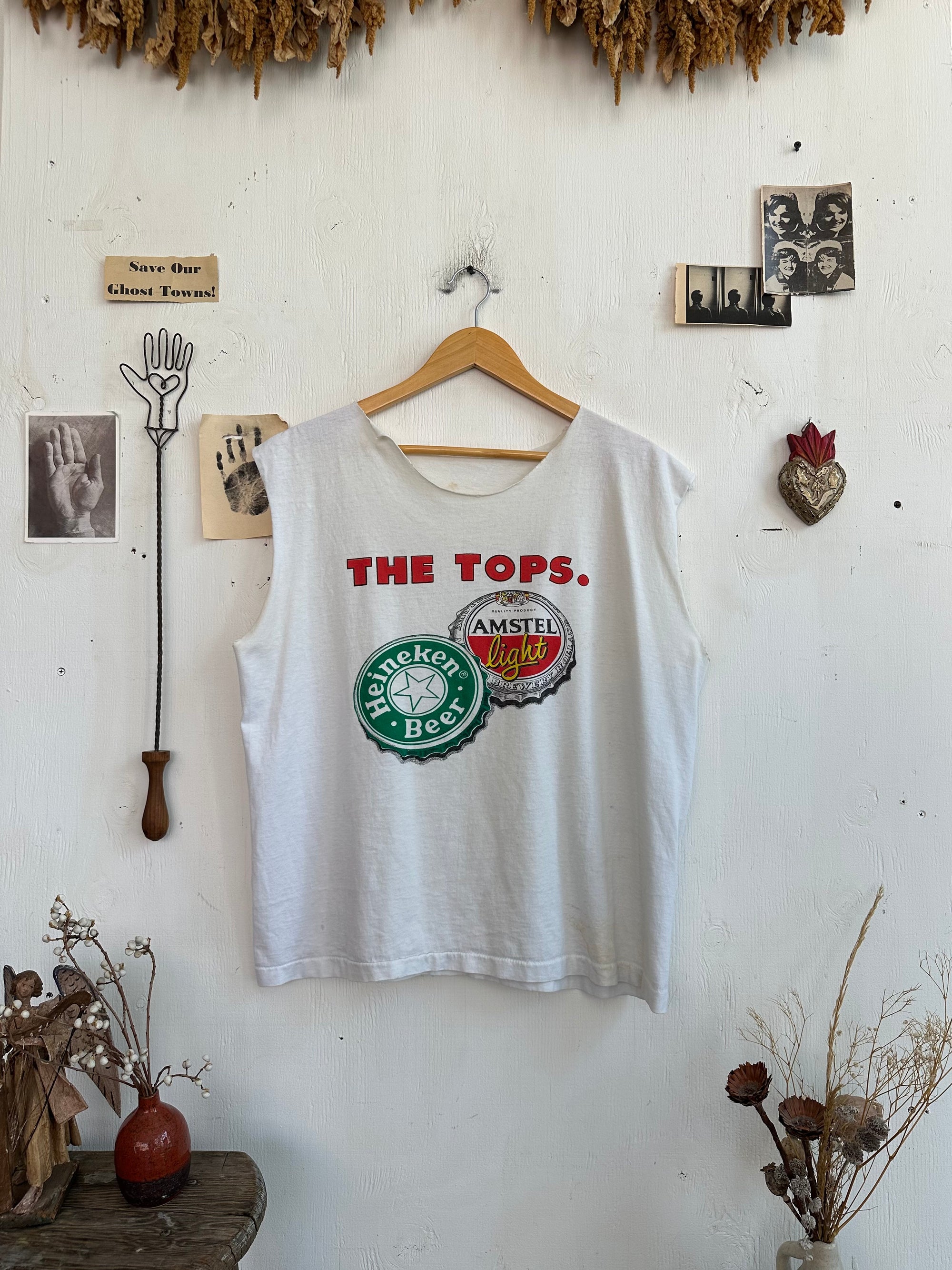 1980s Thrashed Beer Cap Muscle Tee