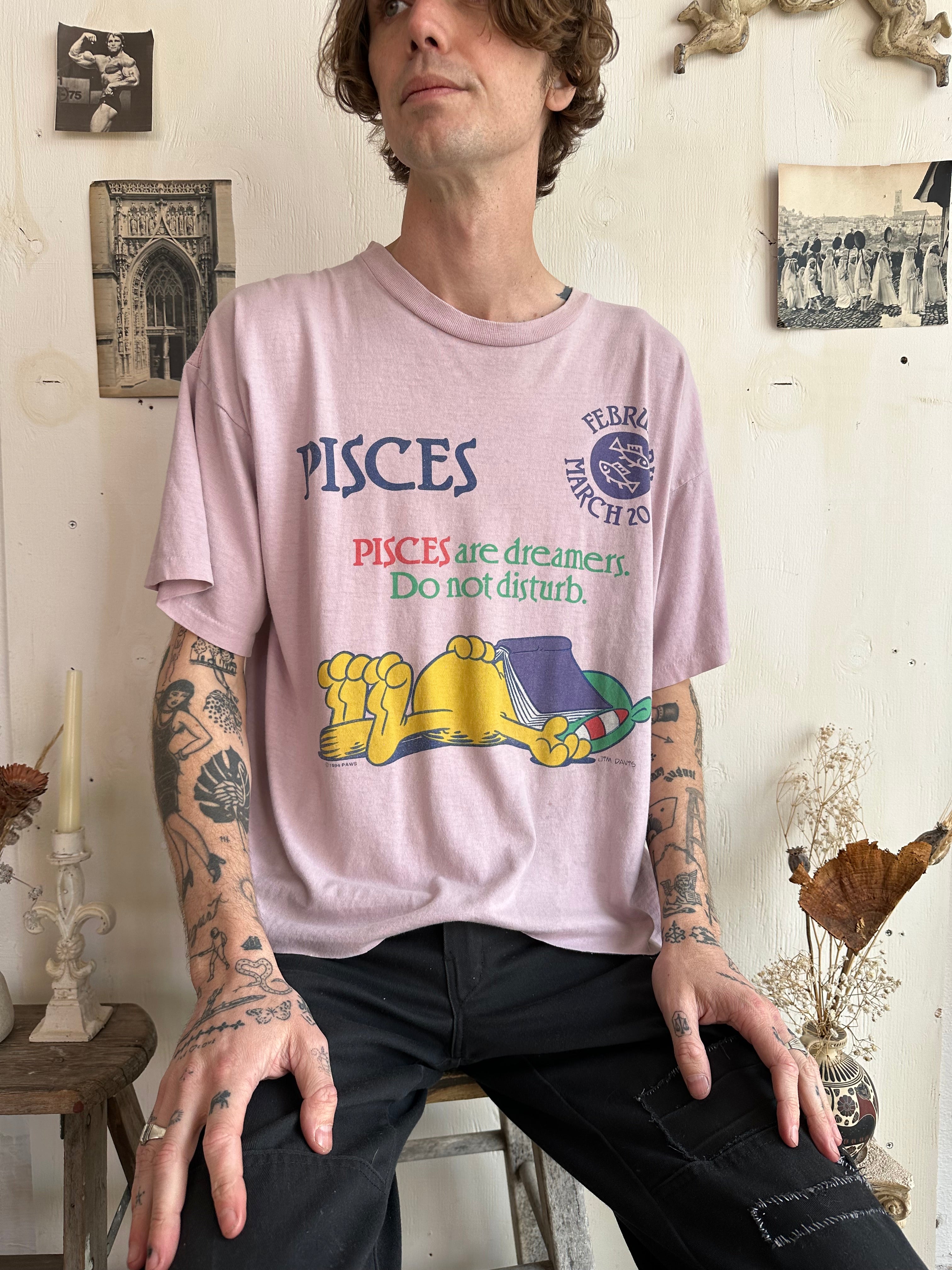 1990s Chopped Pink Pisces T-Shirt (Boxy XXL
