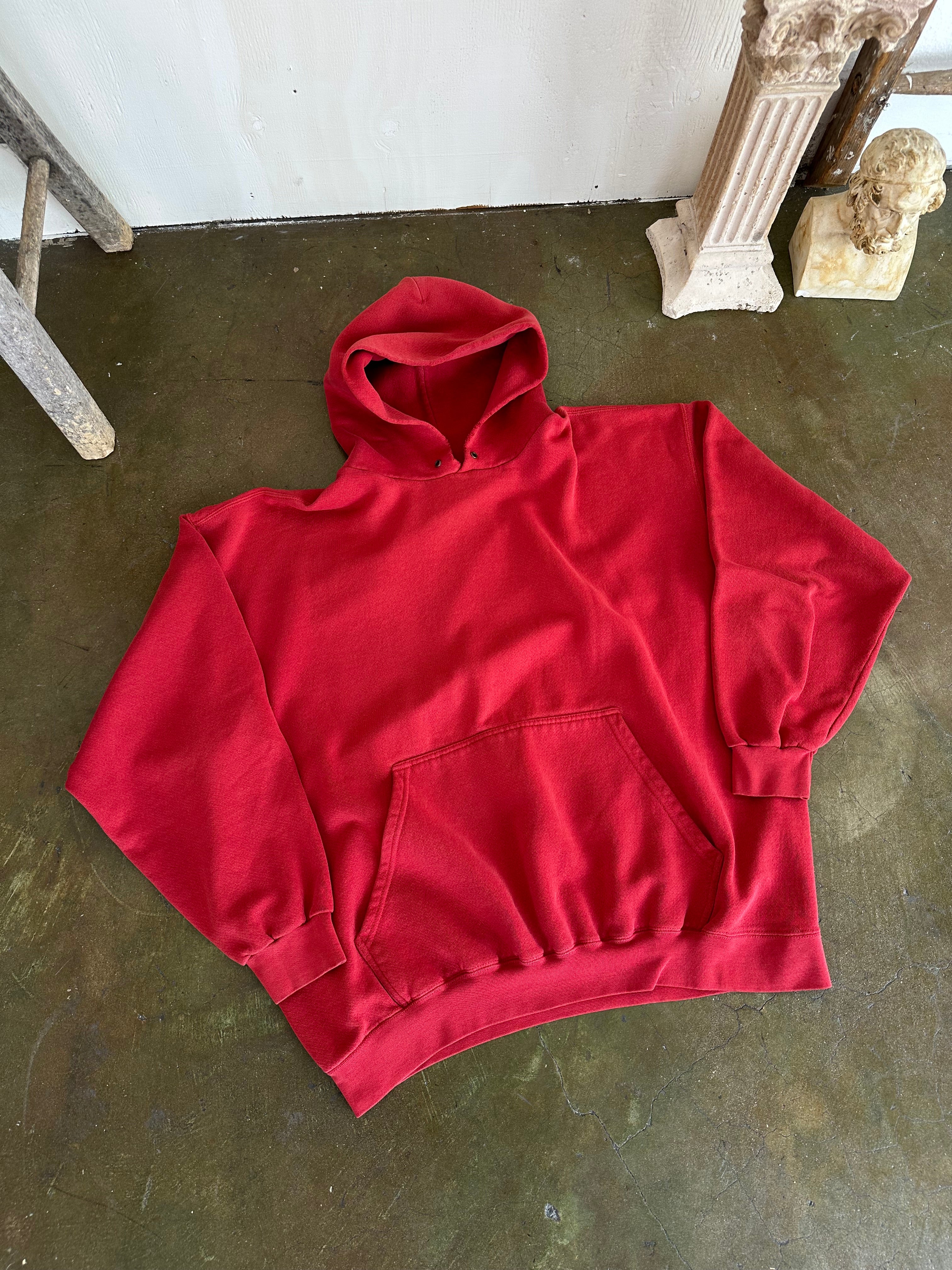 1990s Well-Worn Red Hoodie (XL)