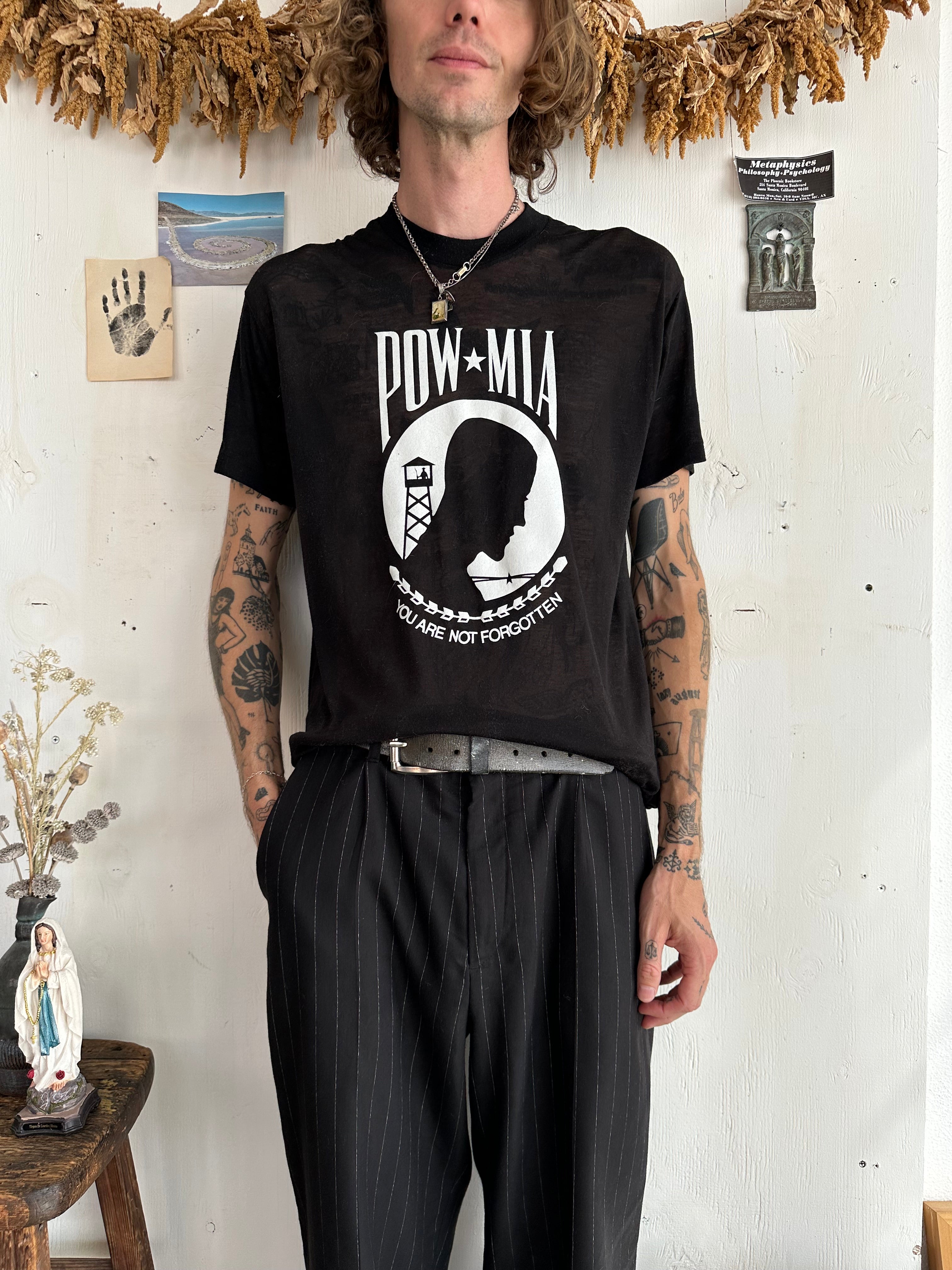 1990s Paper Thin POWMIA T-Shirt (L)