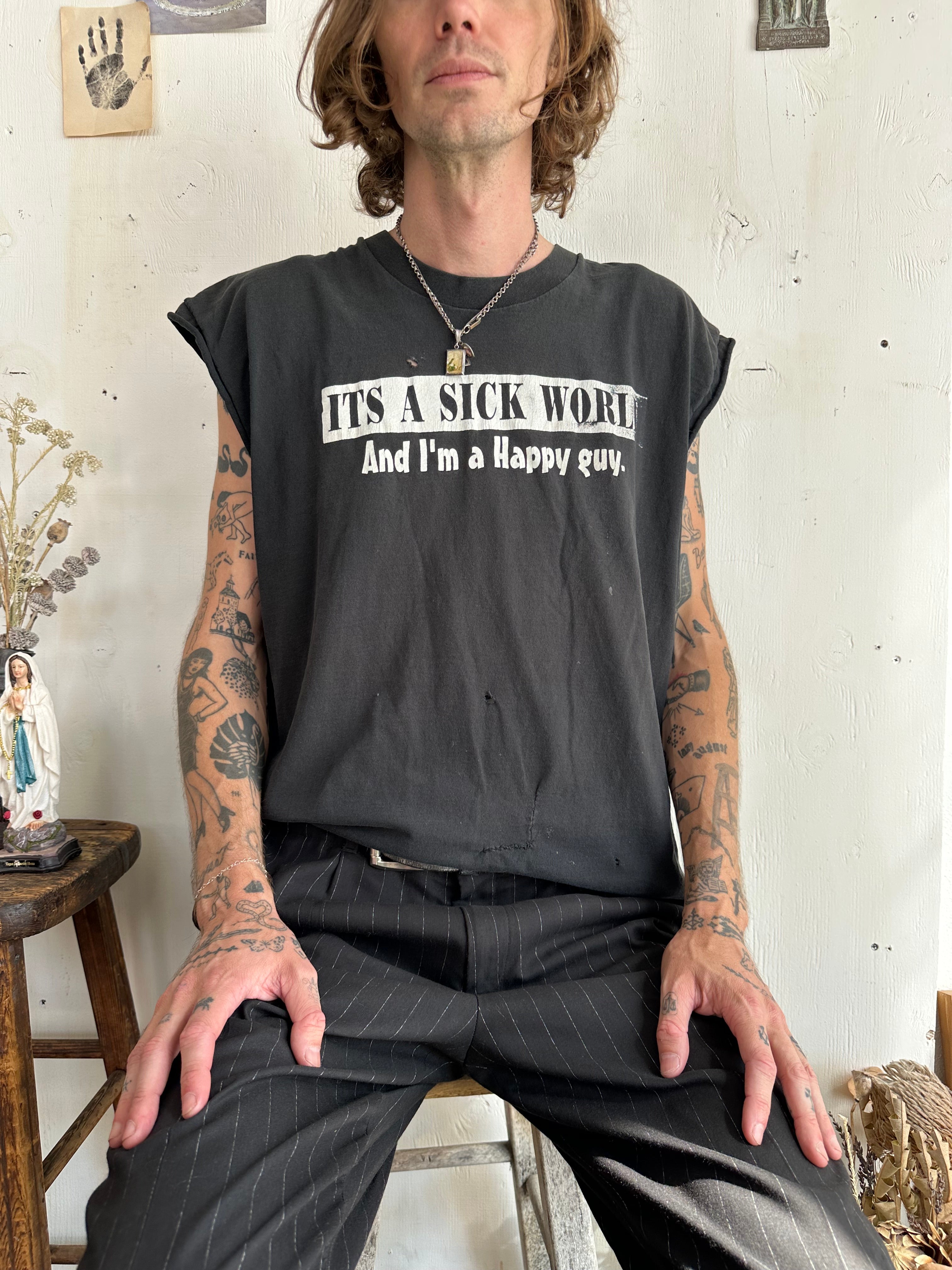 1990s It’a A Sick World Muscle Tank (Boxy XL)