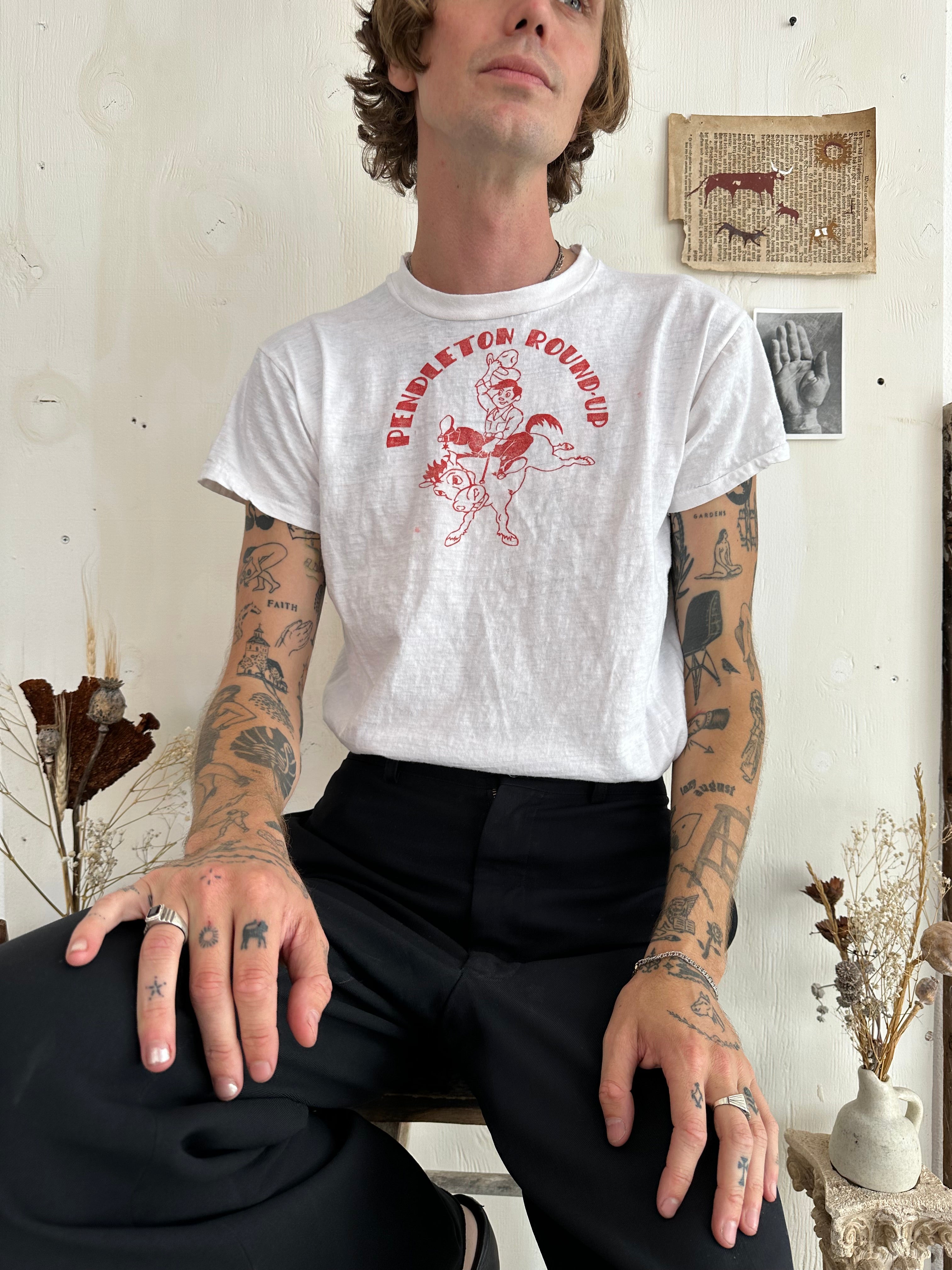 1960s Faded Pendleton Round-Up Tee (M)