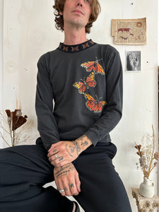 1992 Butterfly Mock-Neck Long Sleeve (M)