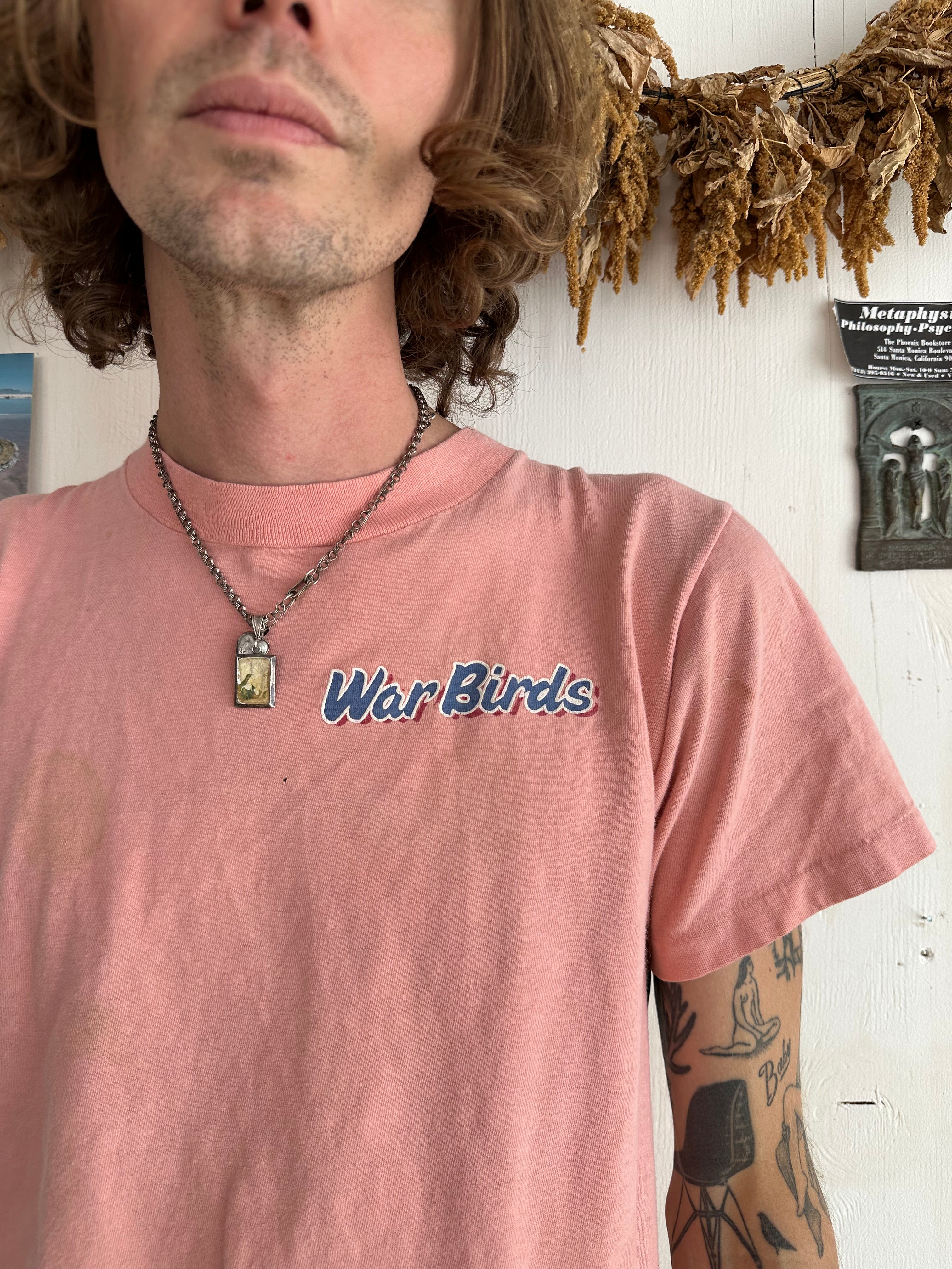 1990s Sunfaded War Birds T-Shirt (M)