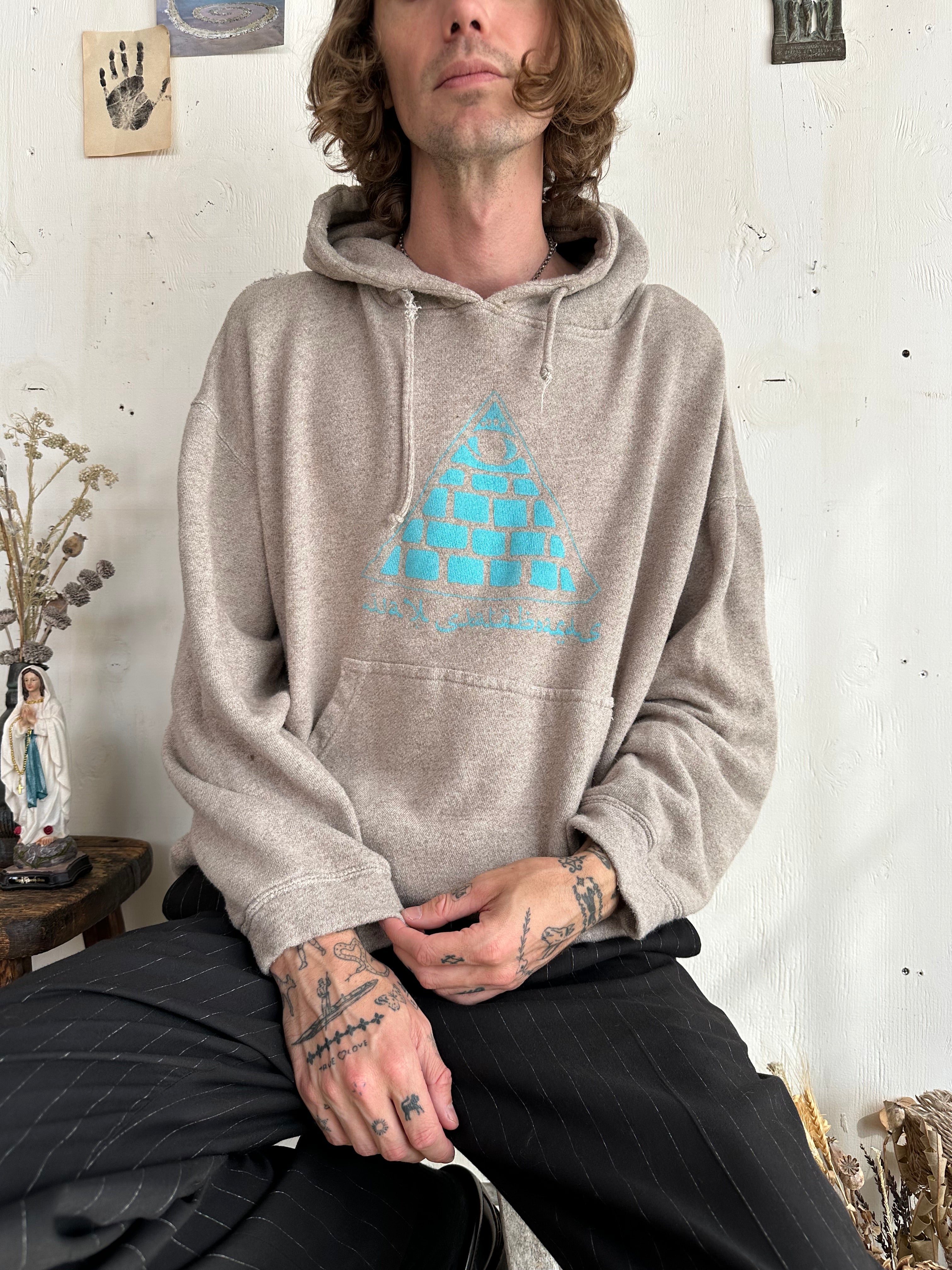 1990s/2000s Wax Skateboard All-Seeing Eye Hoodie (Boxy XL)