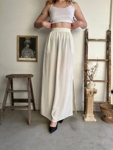 1990s Sheer White Union Made Maxi Skirt (S/M)