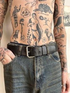 Vintage Heavy Black Belt (31"-35")