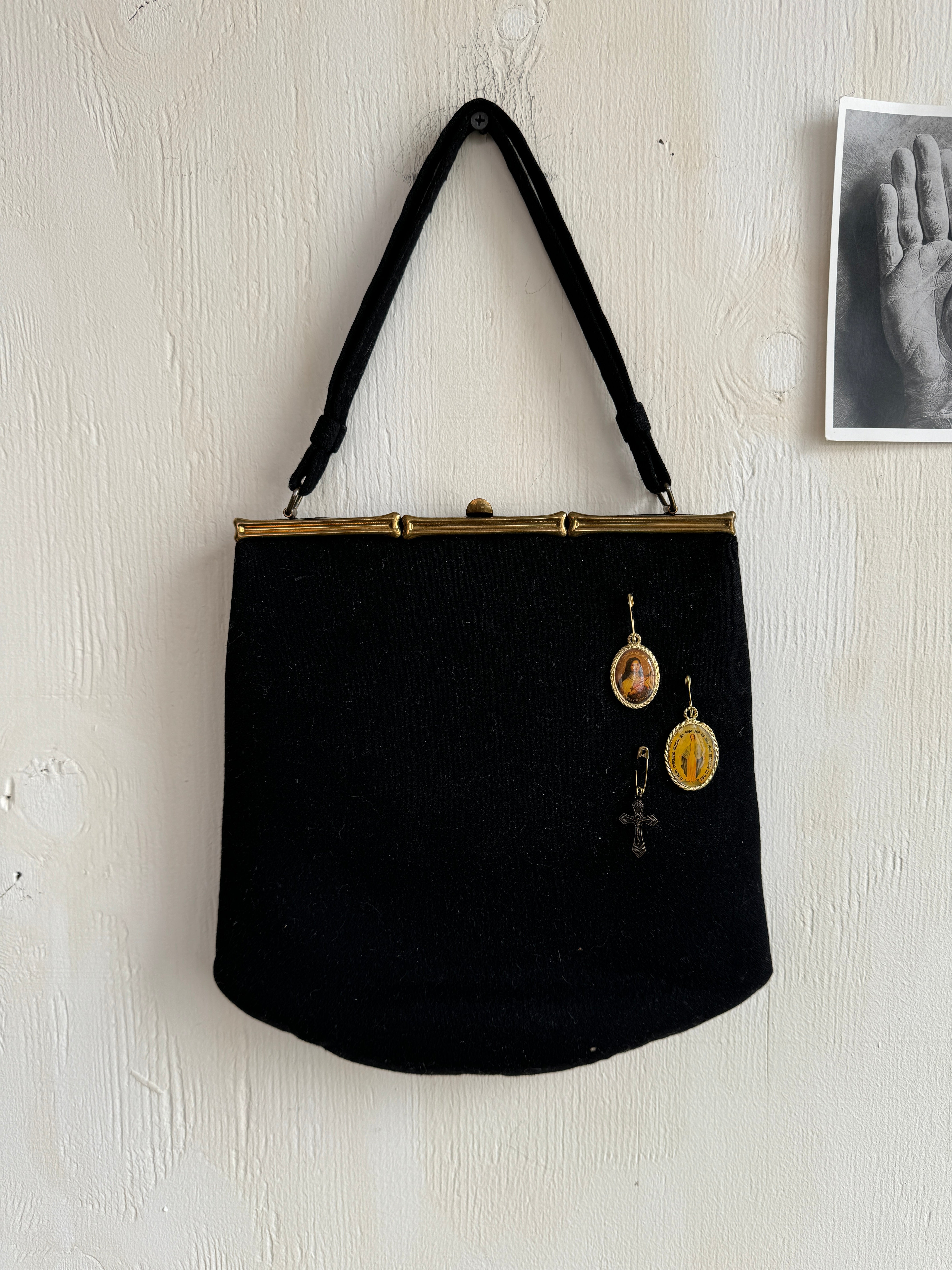 1940s Wool/Cashmere Silk Lined Lewis Handbag