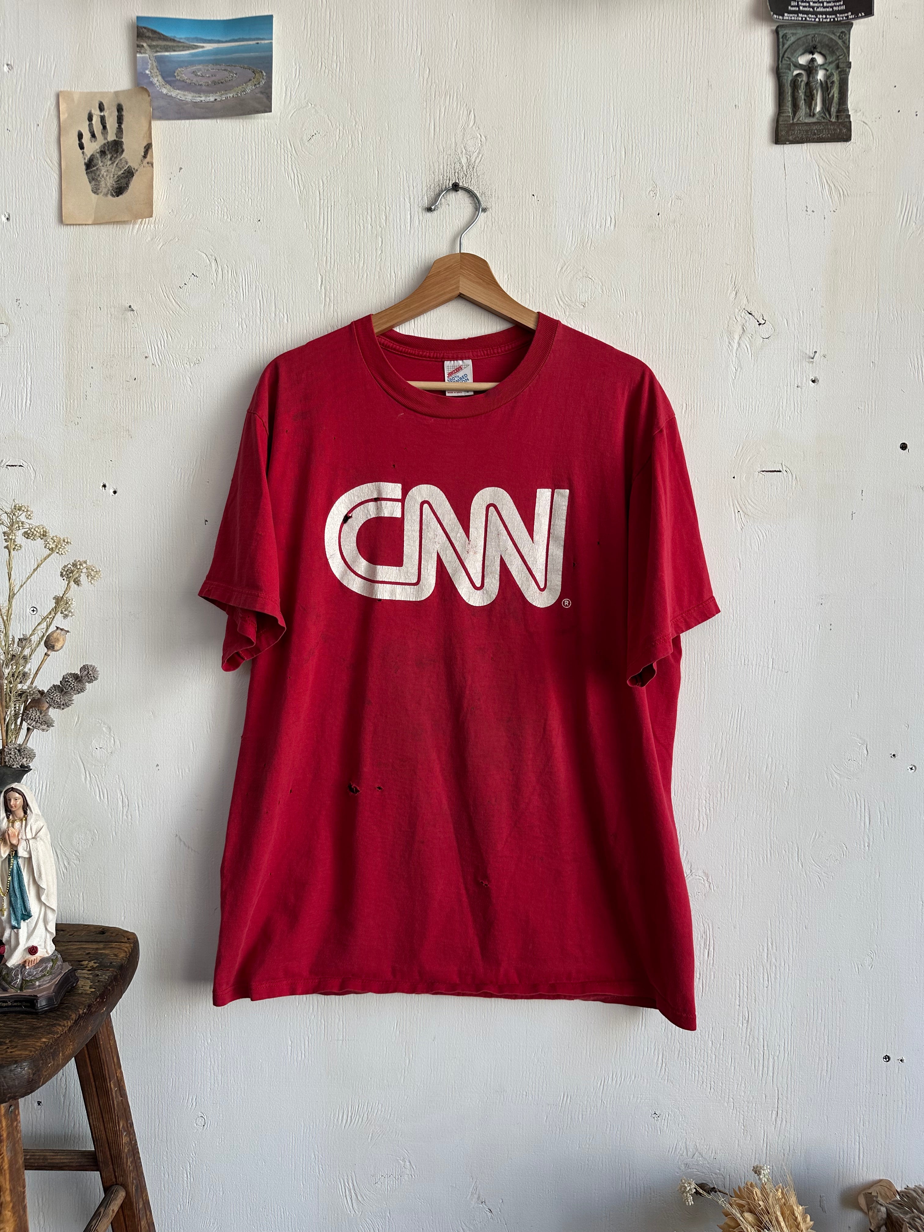 1990s Thrashed CNN T-Shirt (XL)
