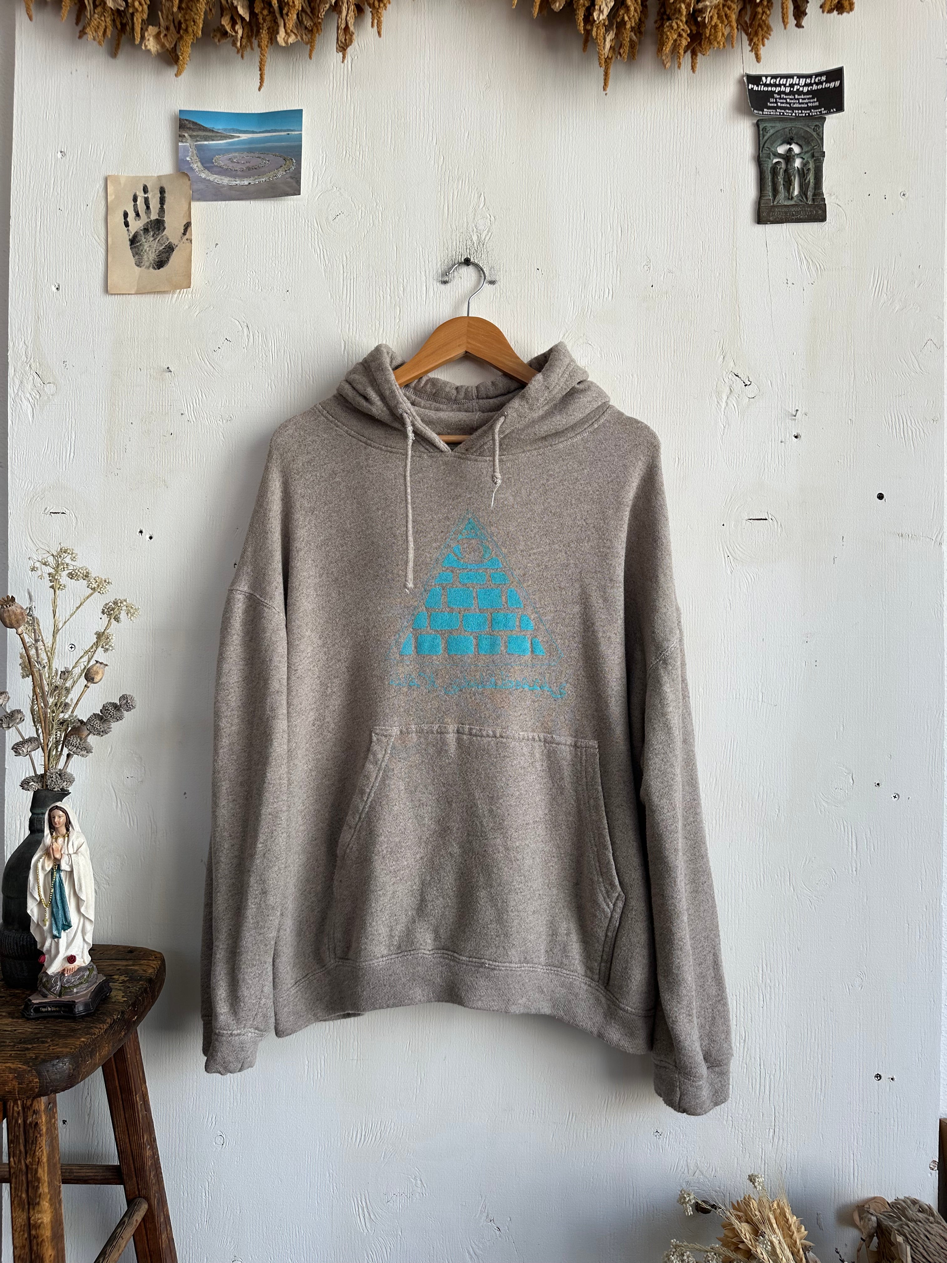 1990s/2000s Wax Skateboard All-Seeing Eye Hoodie (Boxy XL)