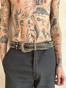 Vintage Heavy Studded Western Belt (30" - 34")