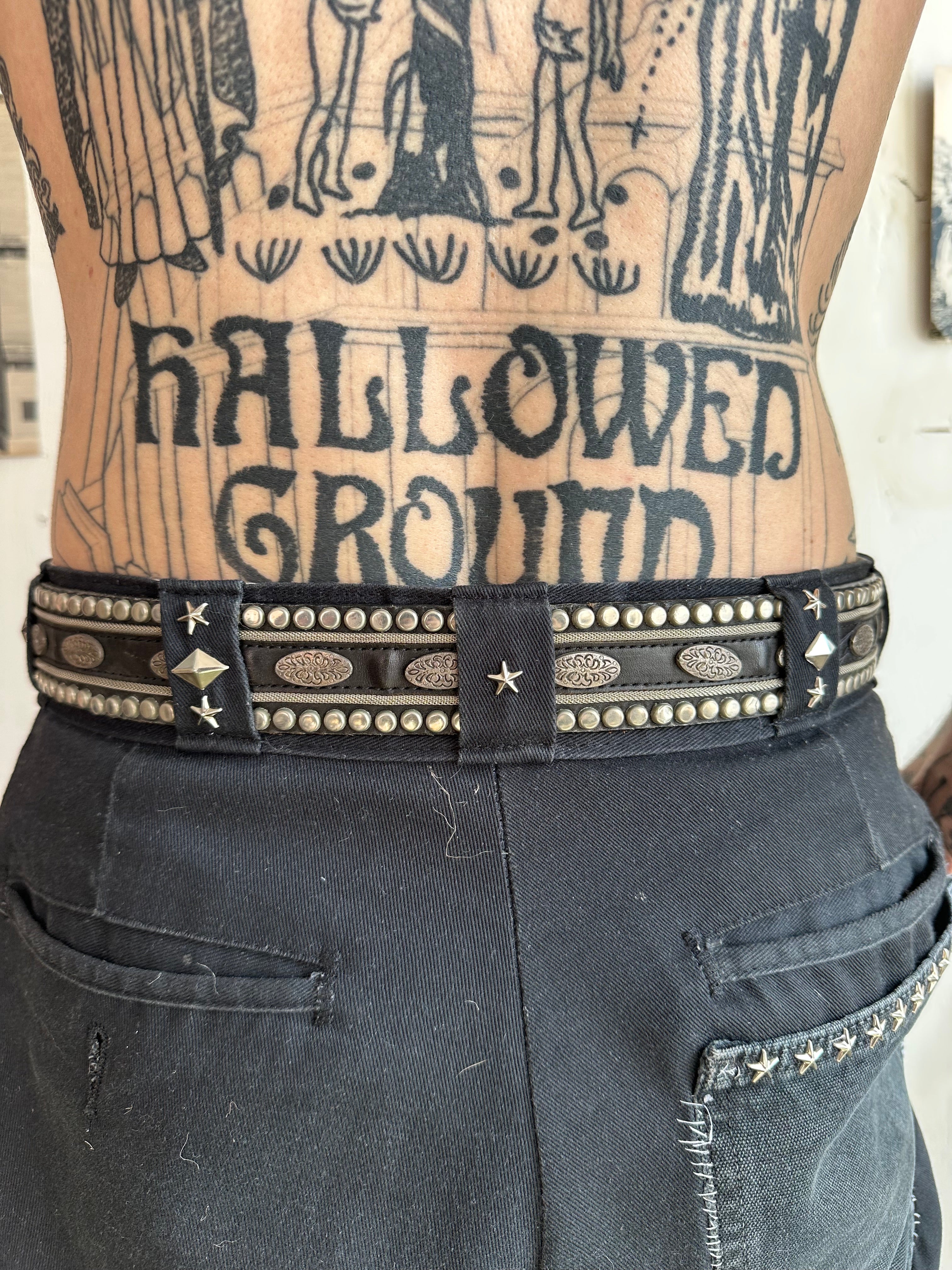 Vintage Heavy Studded Western Belt (30" - 34")