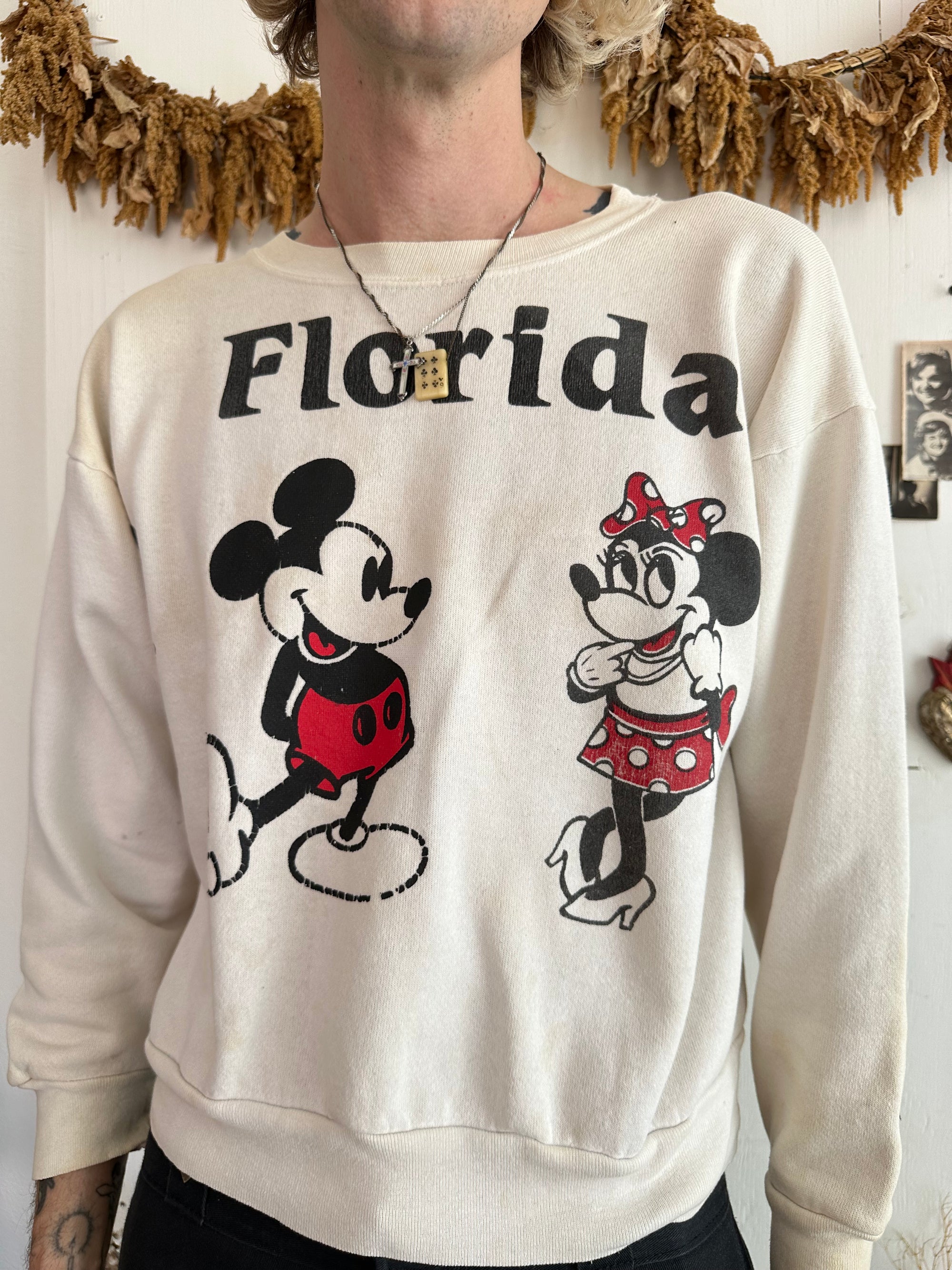 1970s Florida Mickey and Minnie Sweatshirt