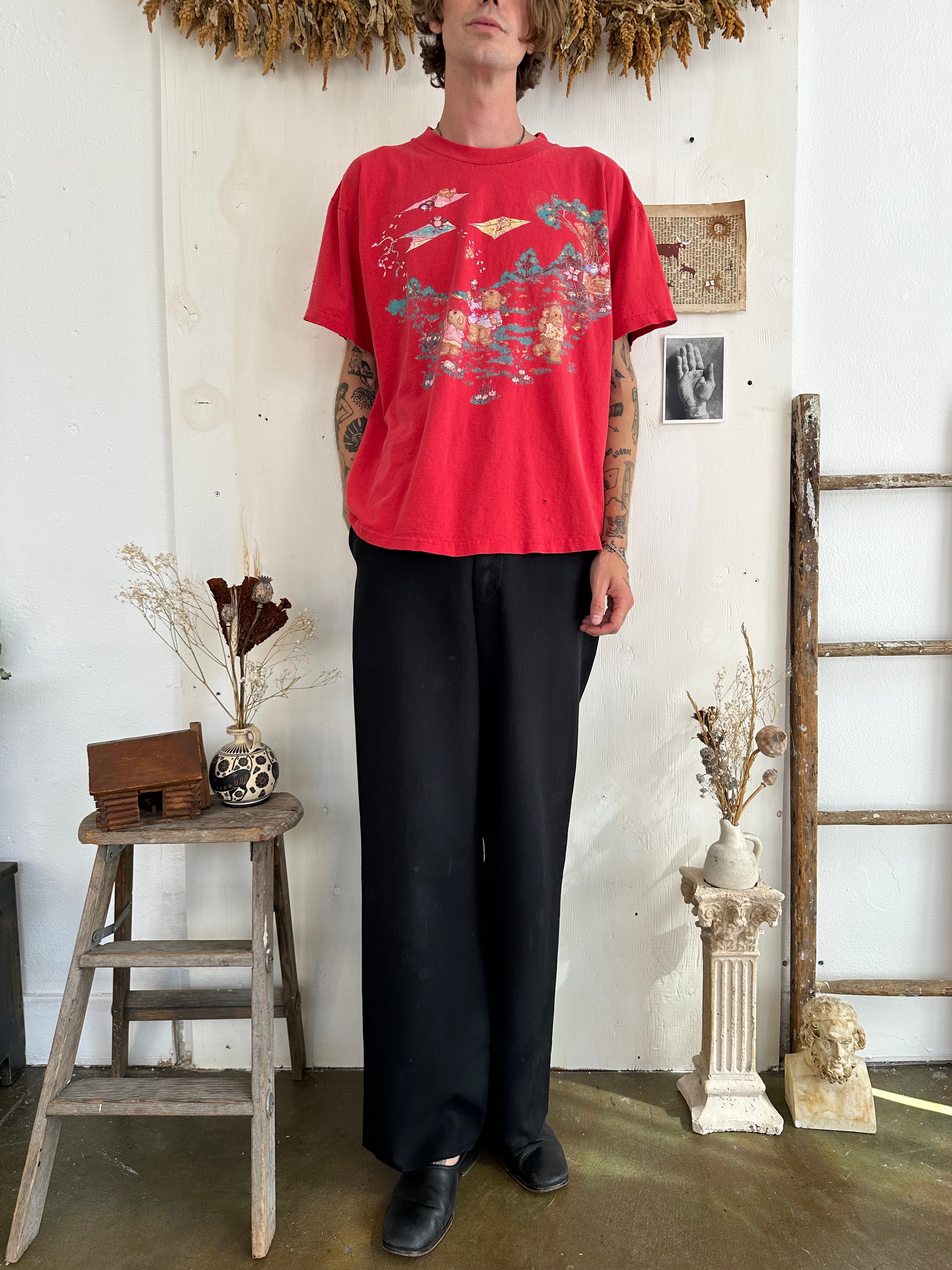 1990s Well-Worn Teddy Bear T-Shirt (Boxy L/XL)