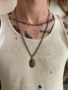 Vintage Jesus Pendant Necklace