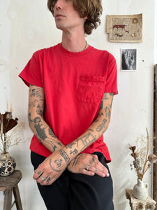 1980s Sunfaded Red Pocket Tee (XL)