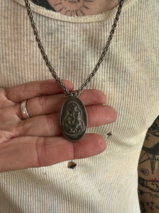 Vintage Jesus Pendant Necklace
