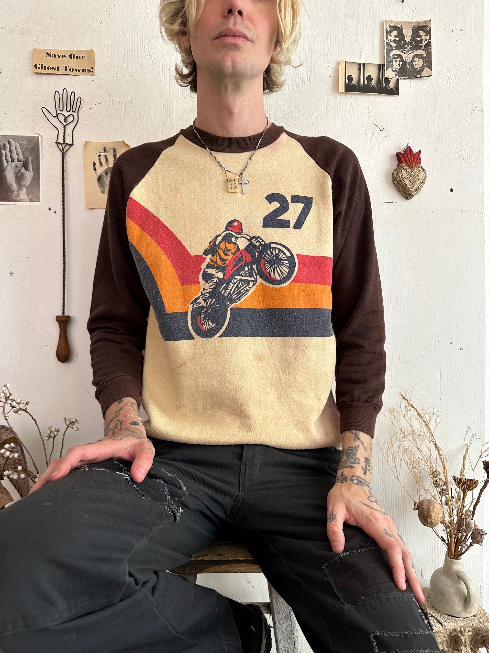 1970s Thrashed Motorcycle Sweatshirt