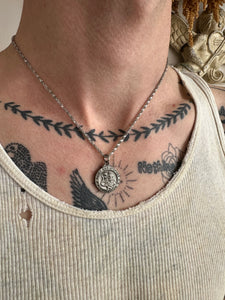 Vintage St. Christopher Pendant Necklace