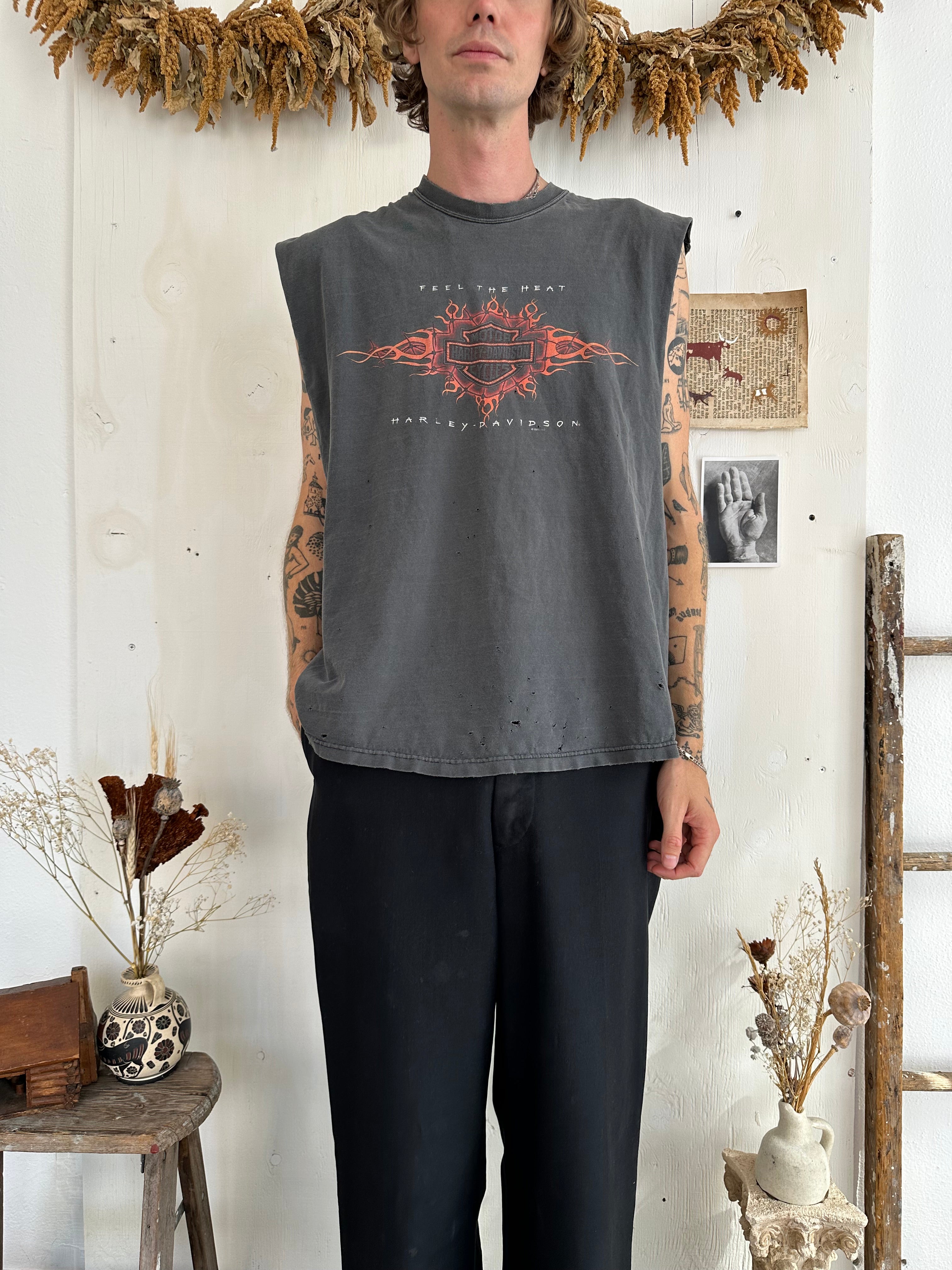 1990s Well-Worn Harley Davidson Muscle Tee (L)