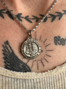 Vintage St. Christopher Pendant Necklace