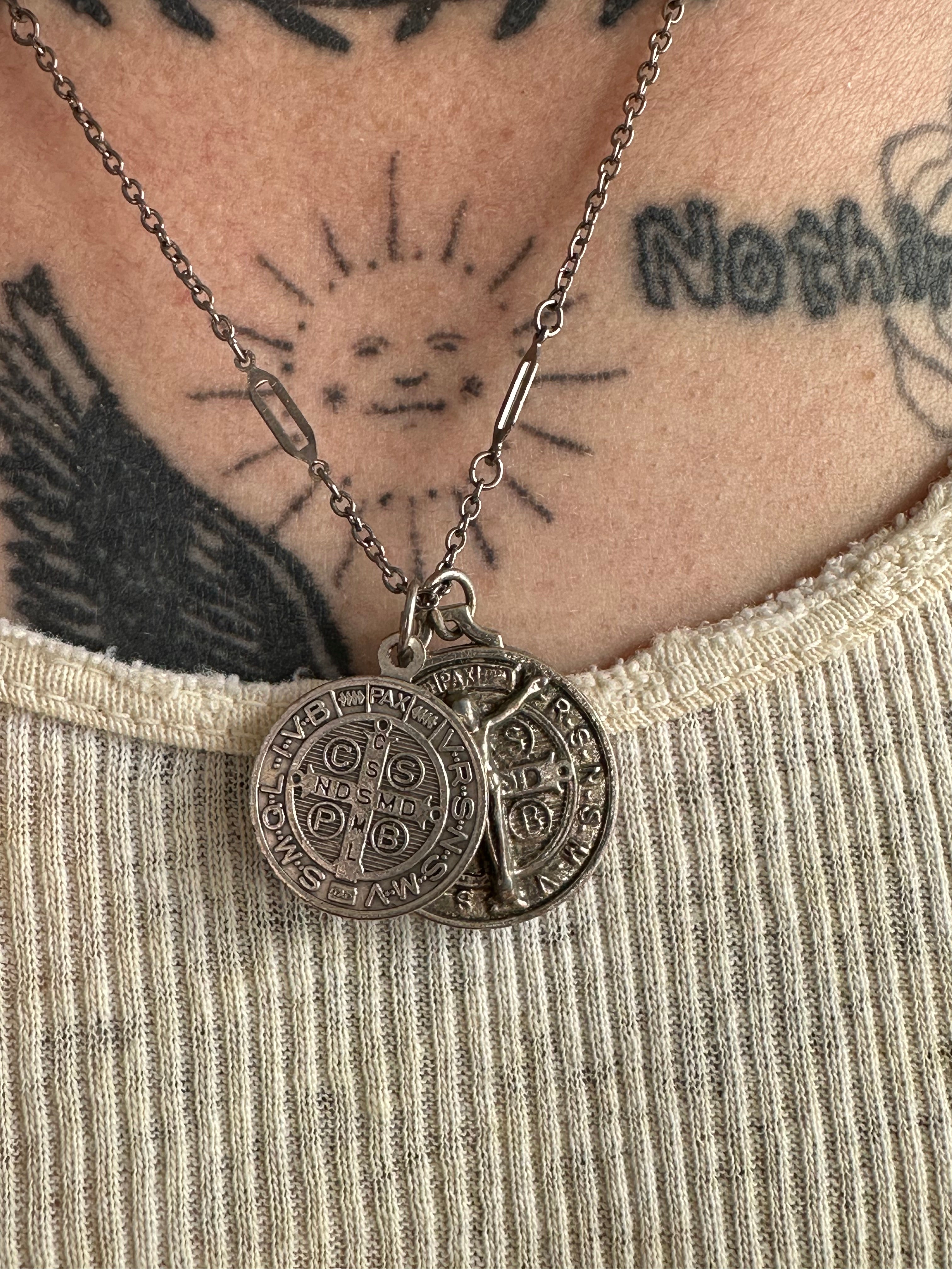 Vintage Double Pendant Necklace