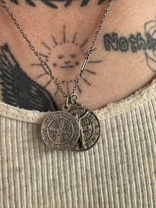 Vintage Double Pendant Necklace