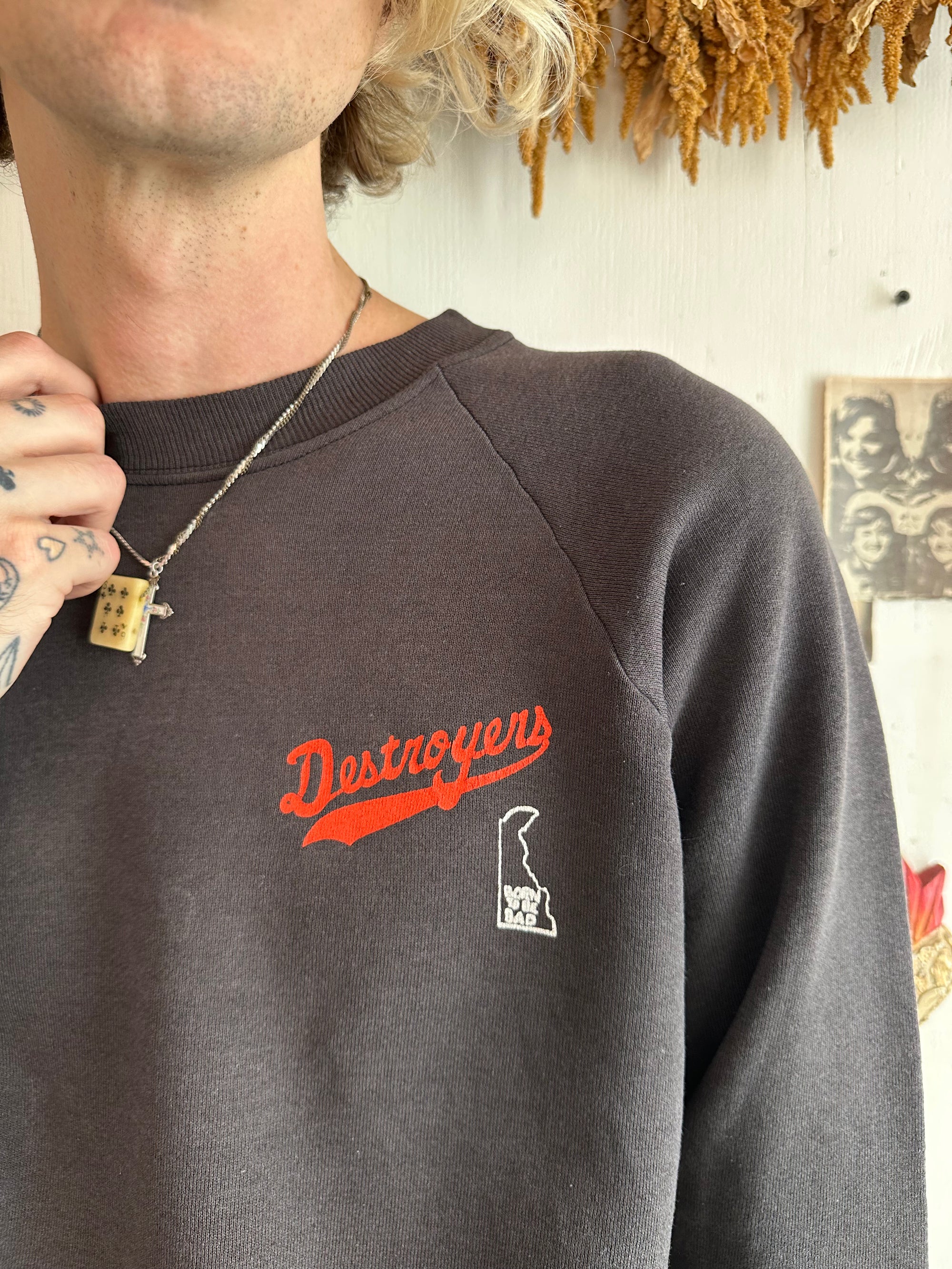 1990s Sunfaded Destroyers Born To Be Bad Crewneck