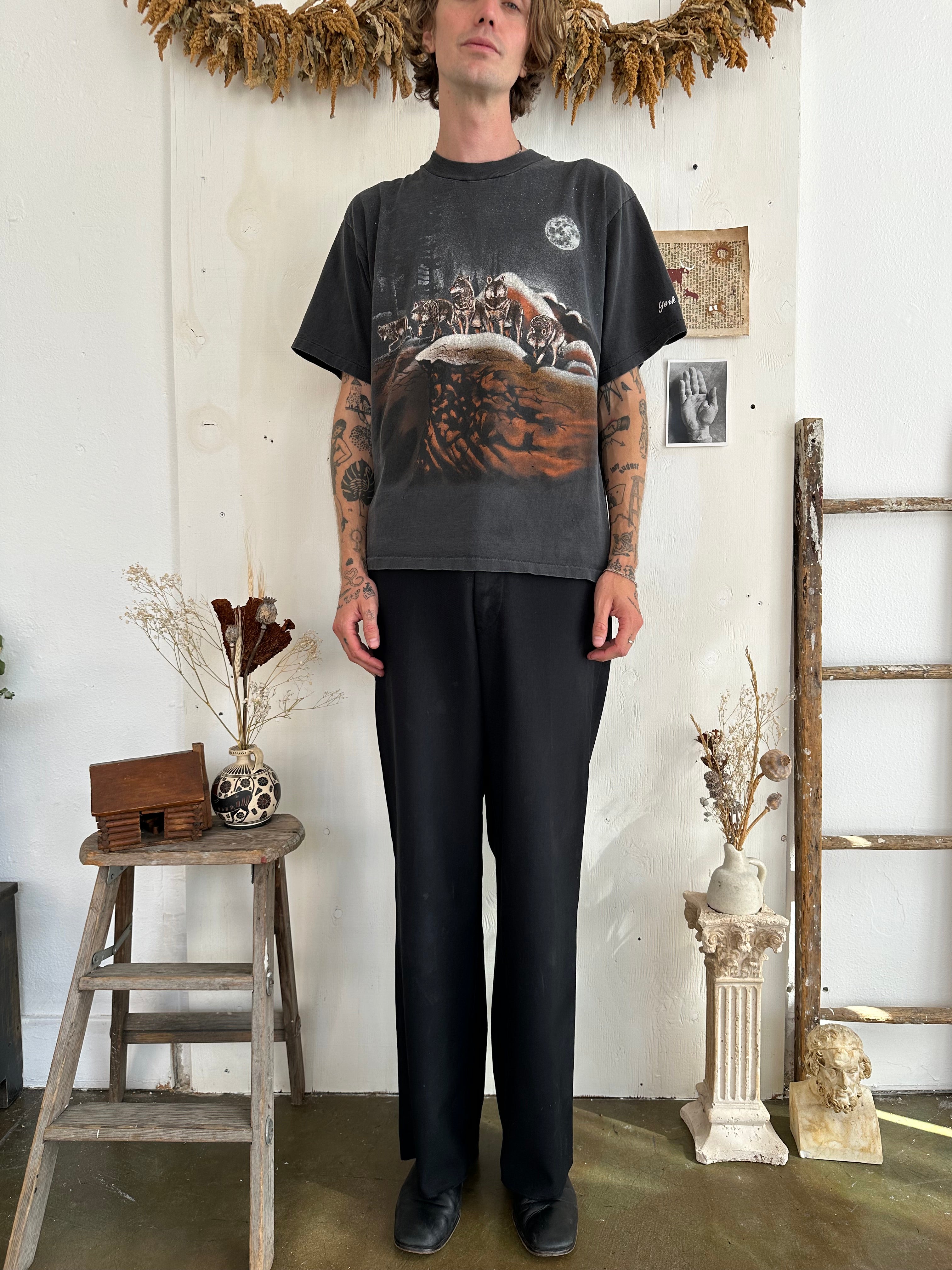 1993 Faded Wolf Pack T-Shirt (M/L)