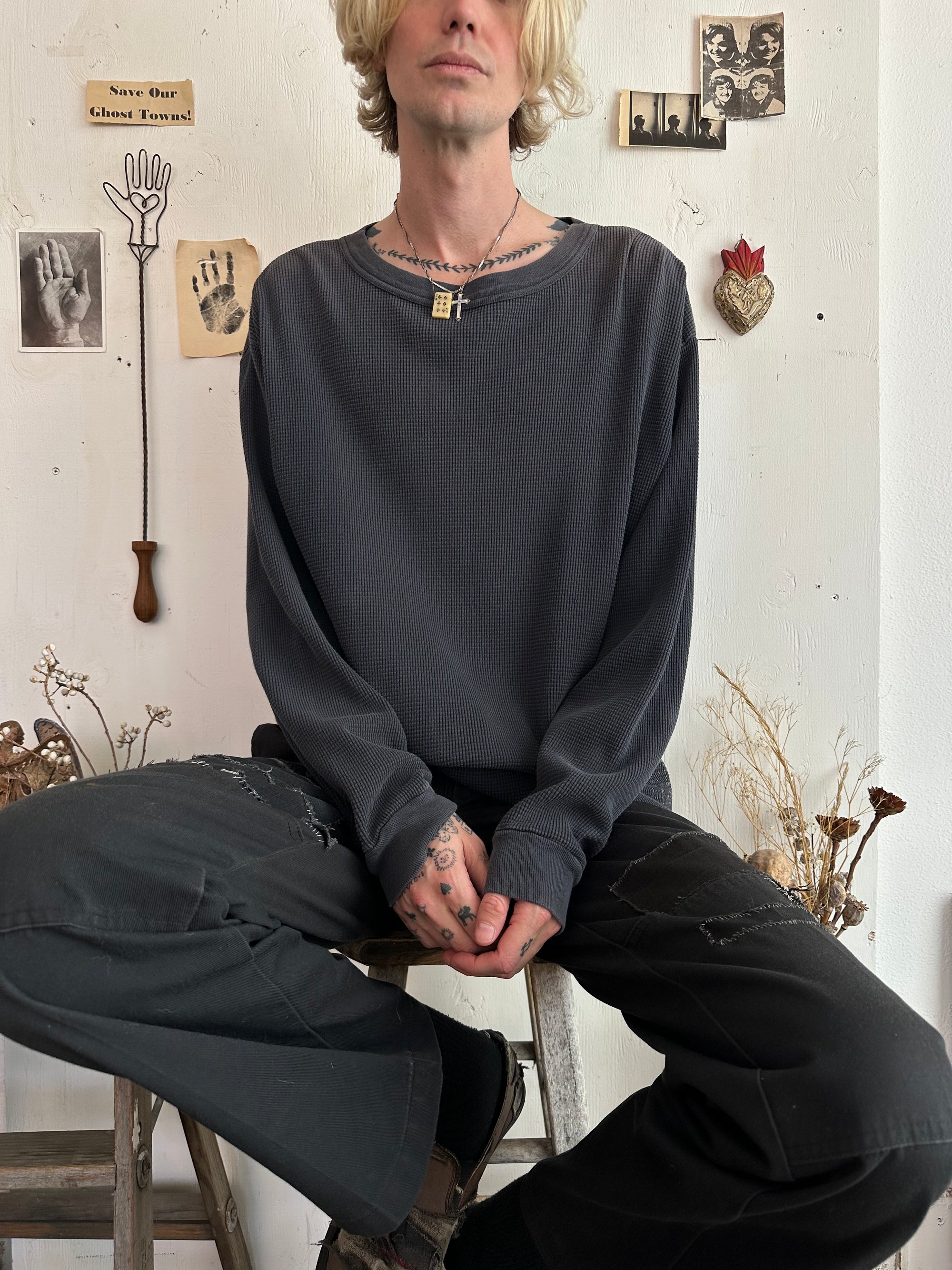 1990s Oversized Black Thermal