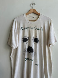 1990s Greenpeace Save the Seals T-Shirt (XXL)