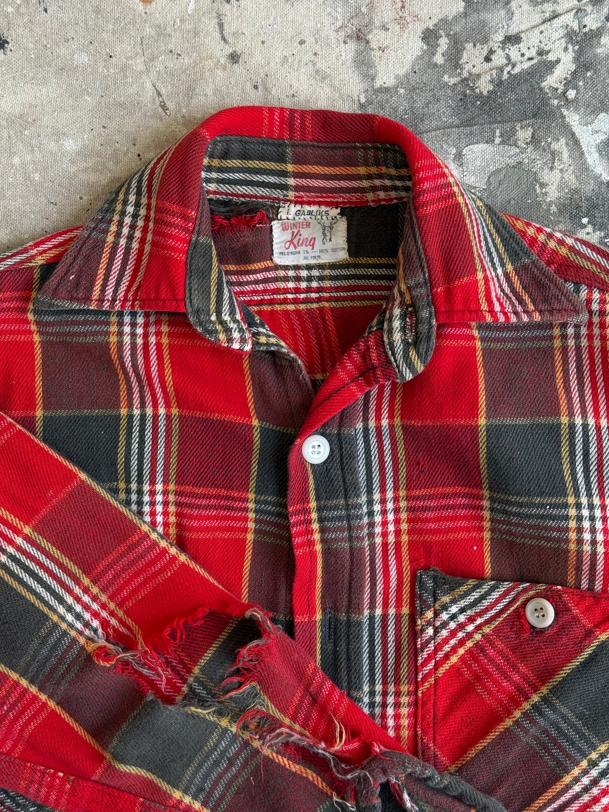 1950s Thrashed Winter King Cotton Flannel