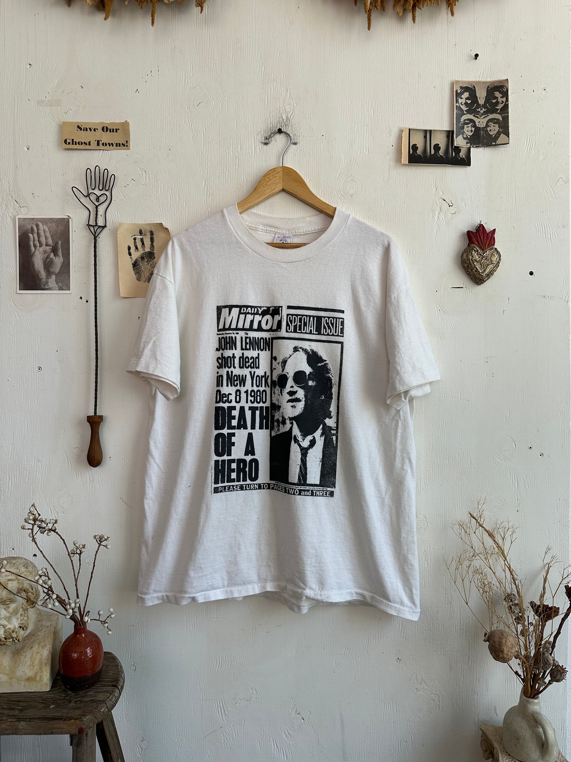 1990s John Lennon’s Death Tabloid Tee