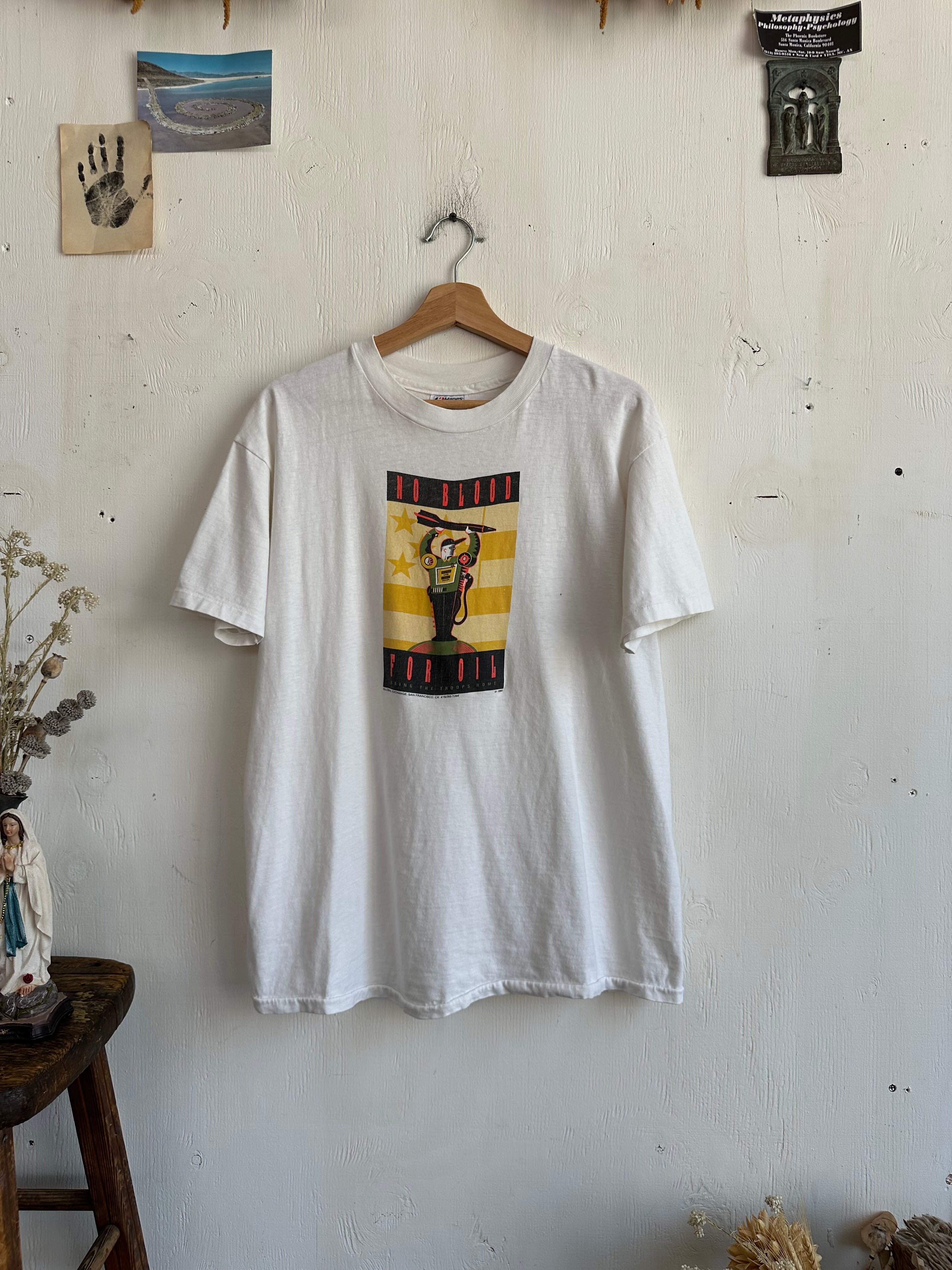 1990 No Blood for Oil T-Shirt (L/XL)