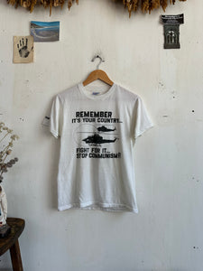 1980s Paper Thin Stop Communism T-Shirt (M)
