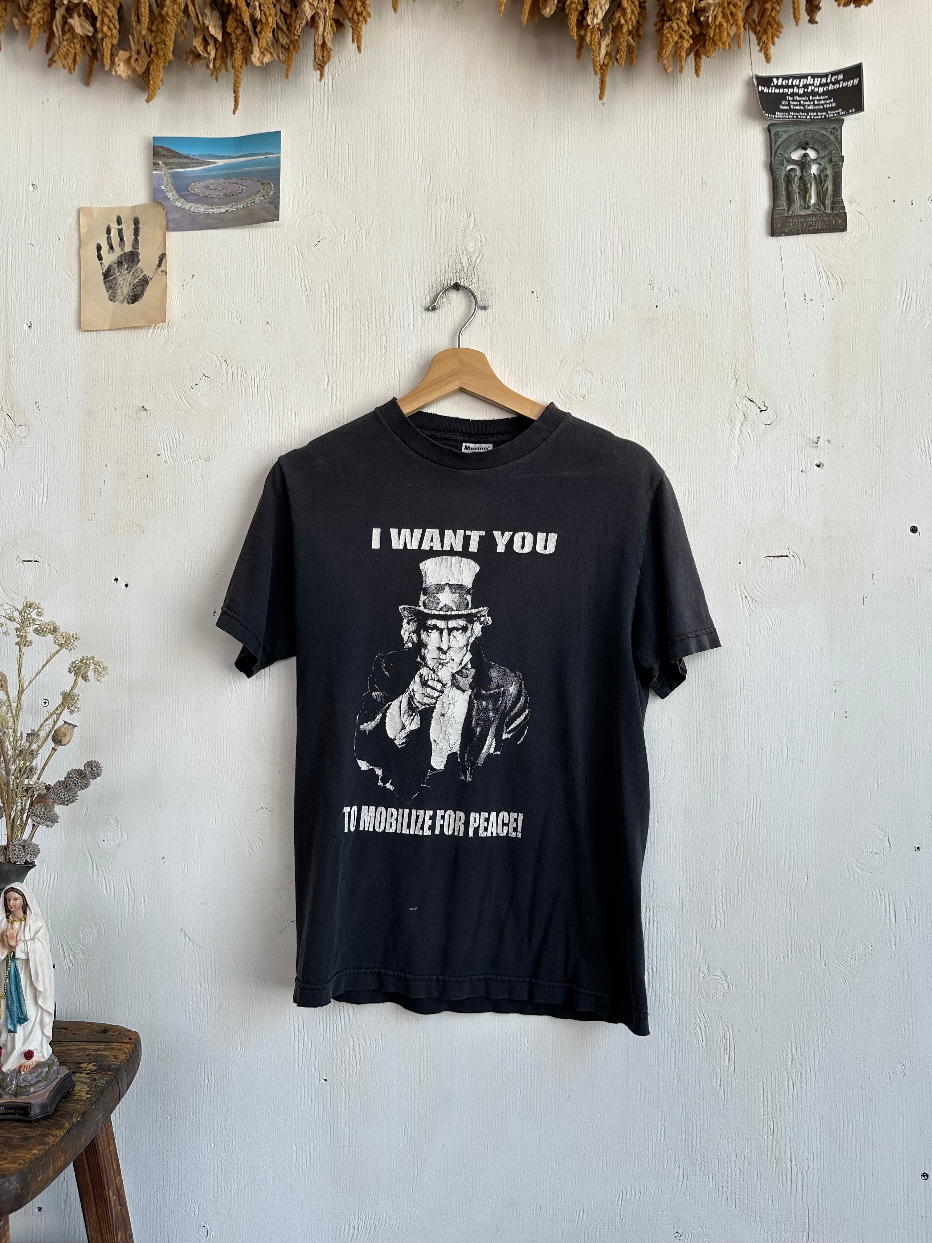 1990s Mobilize for Peace Anti-Flag Tee (M)