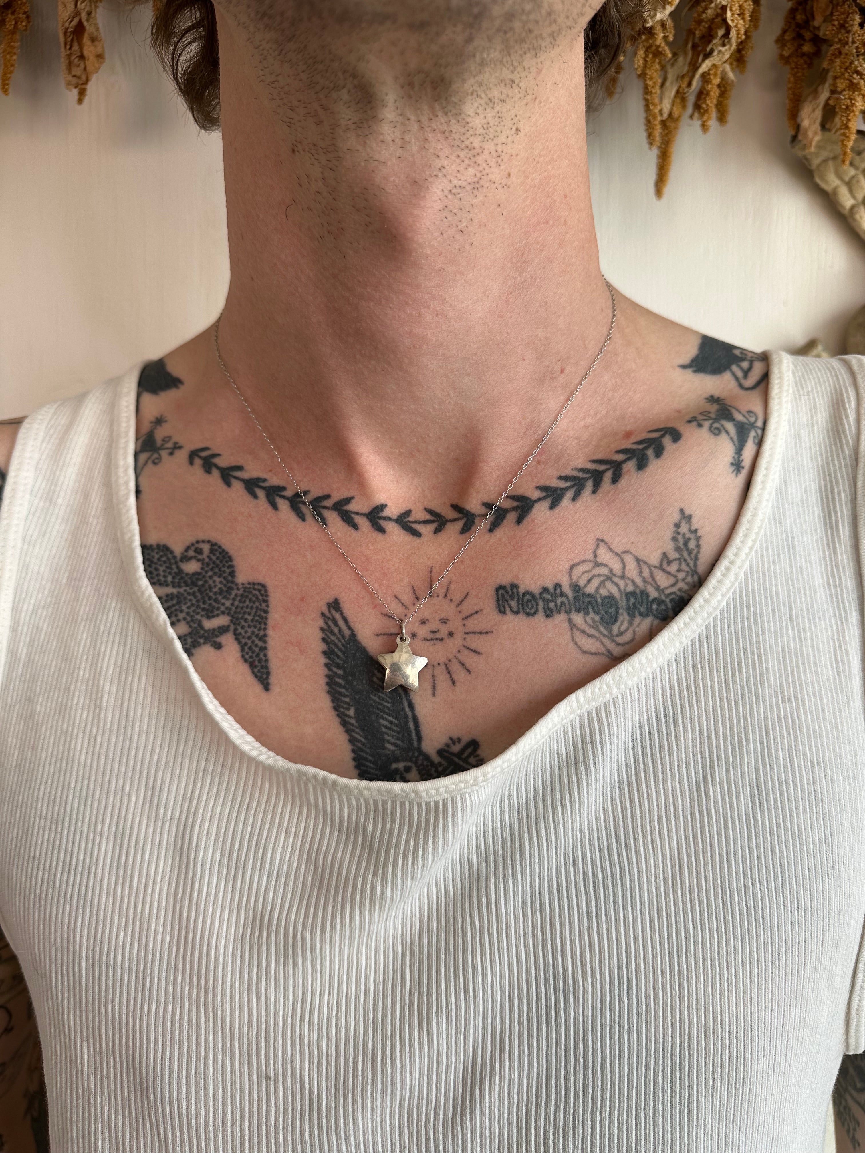 Vintage Sterling Star Necklace