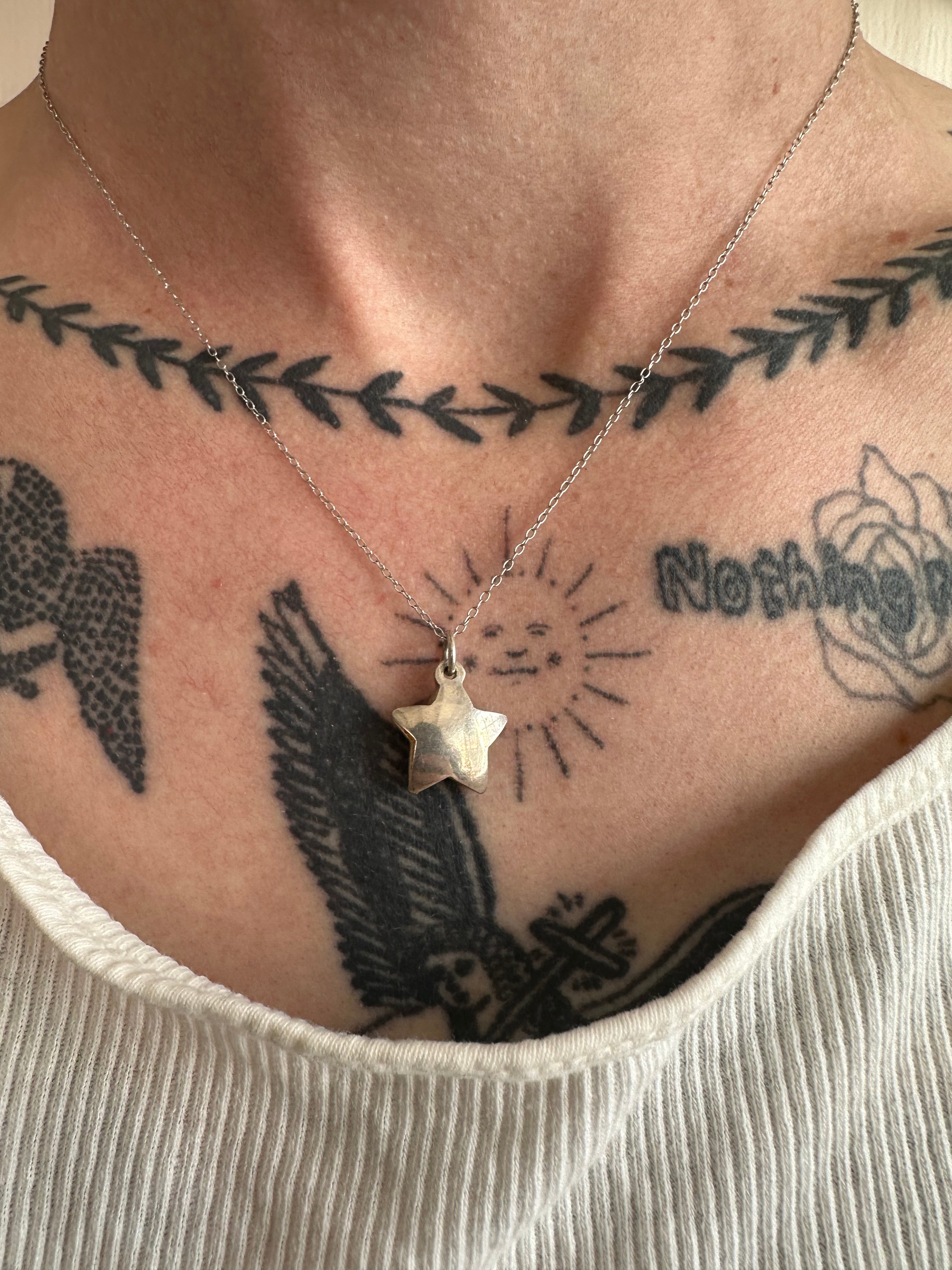 Vintage Sterling Star Necklace