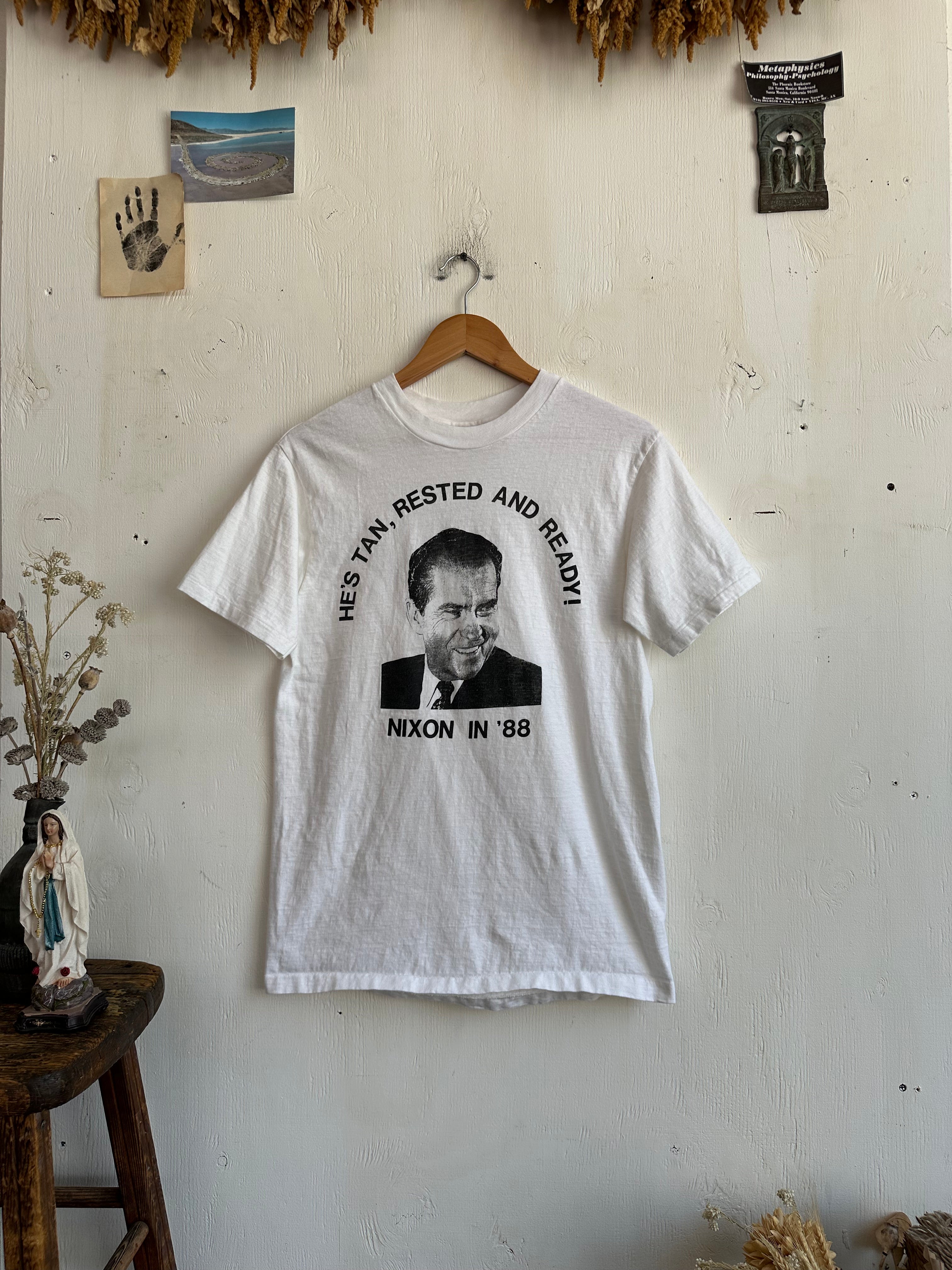 1980s Nixon Tan, Rested, and Ready Tee (M)