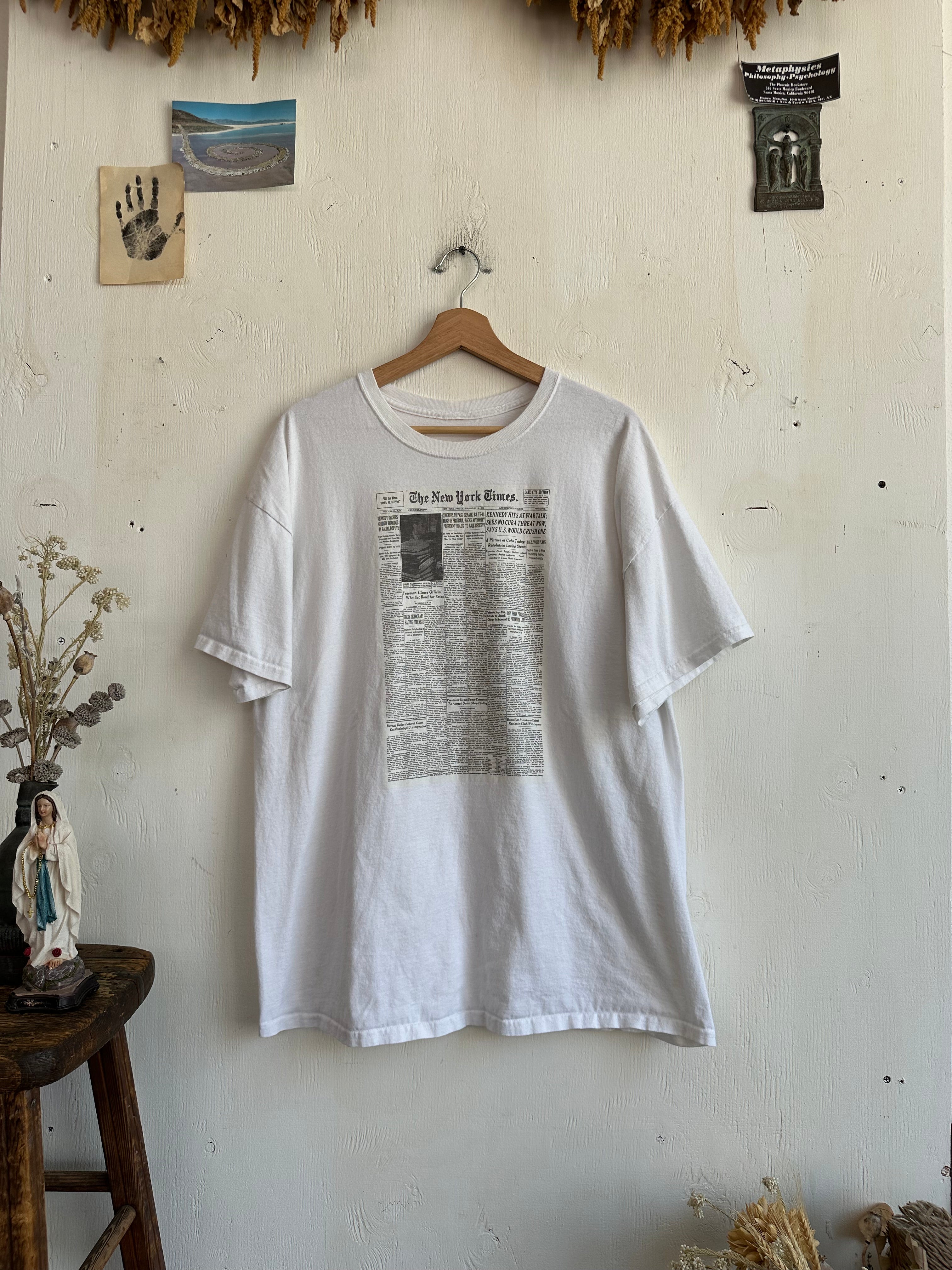 1990s Kennedy War Talk Newspaper Tee (XL)