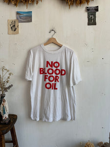 1990s No Blood For Oil / No War T-Shirt (L/XL)