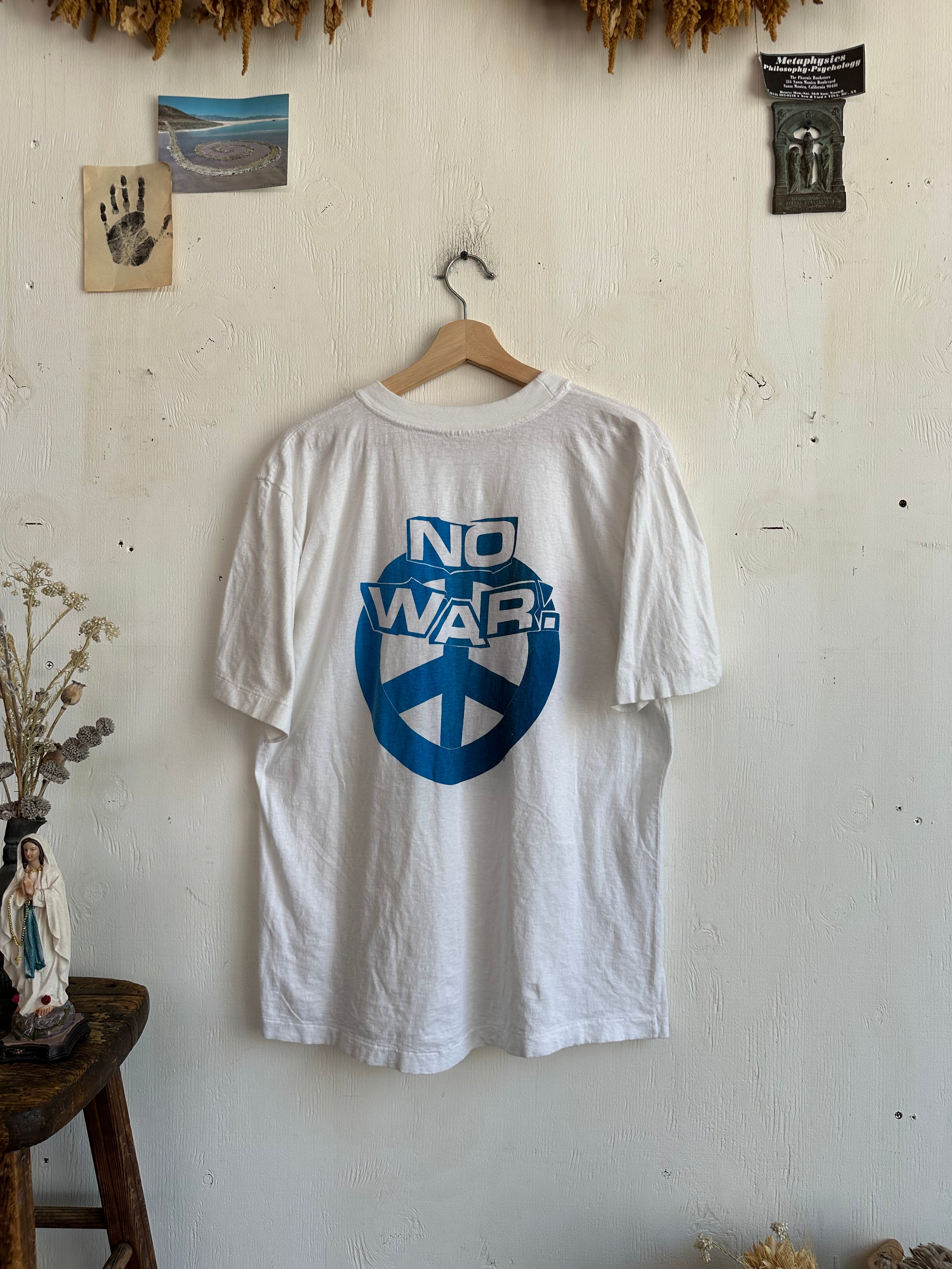1990s No Blood For Oil / No War T-Shirt (L/XL)