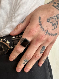 Vintage Handmade Onyx Ring (9)