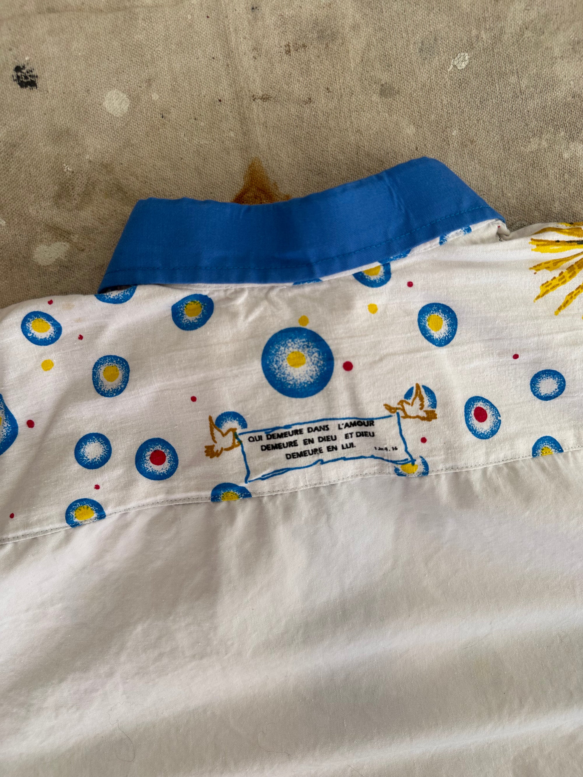 1980s Woven Jesus Collared Shirt