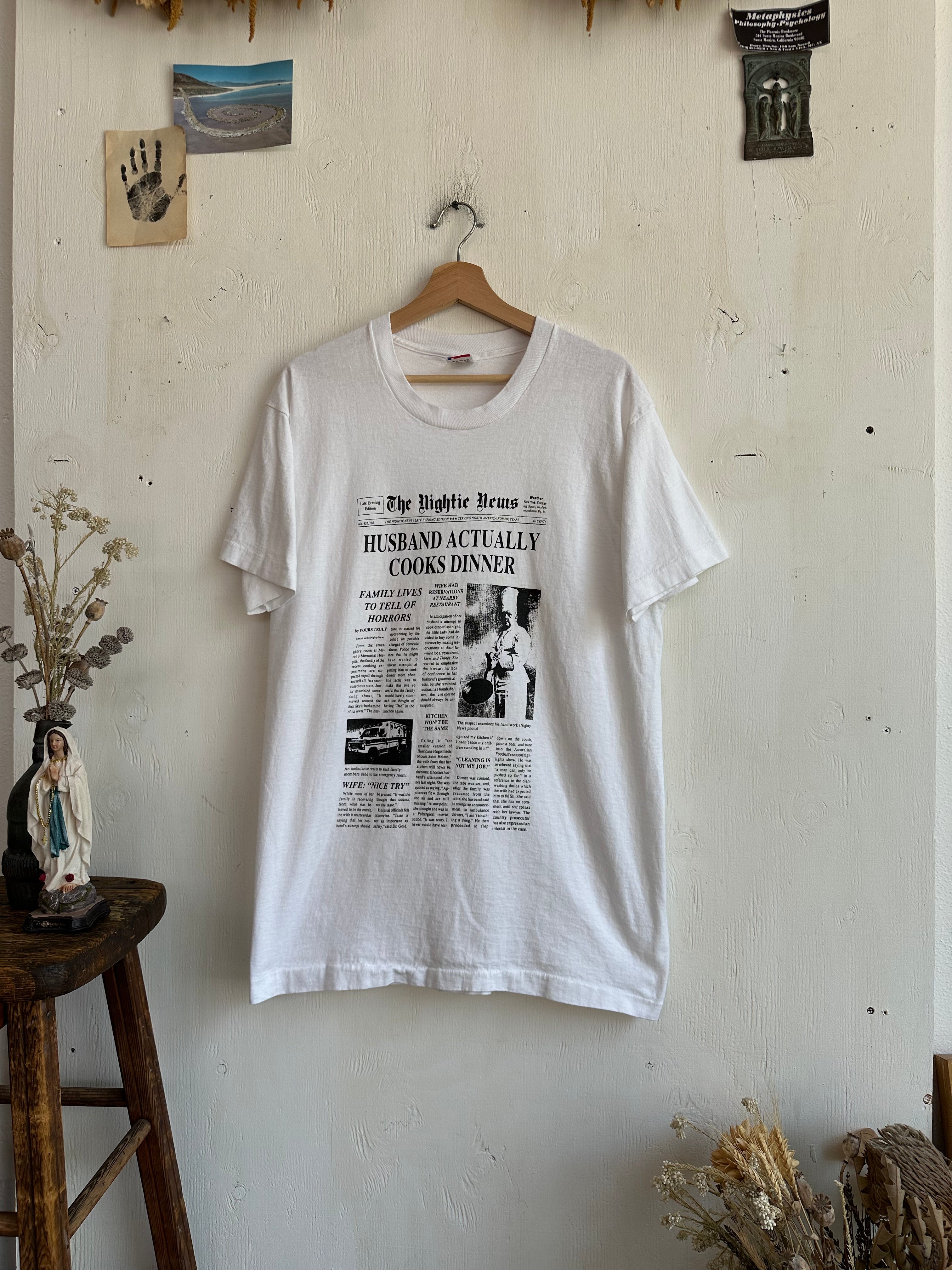 1990s Husband Newspaper Tee (XL)
